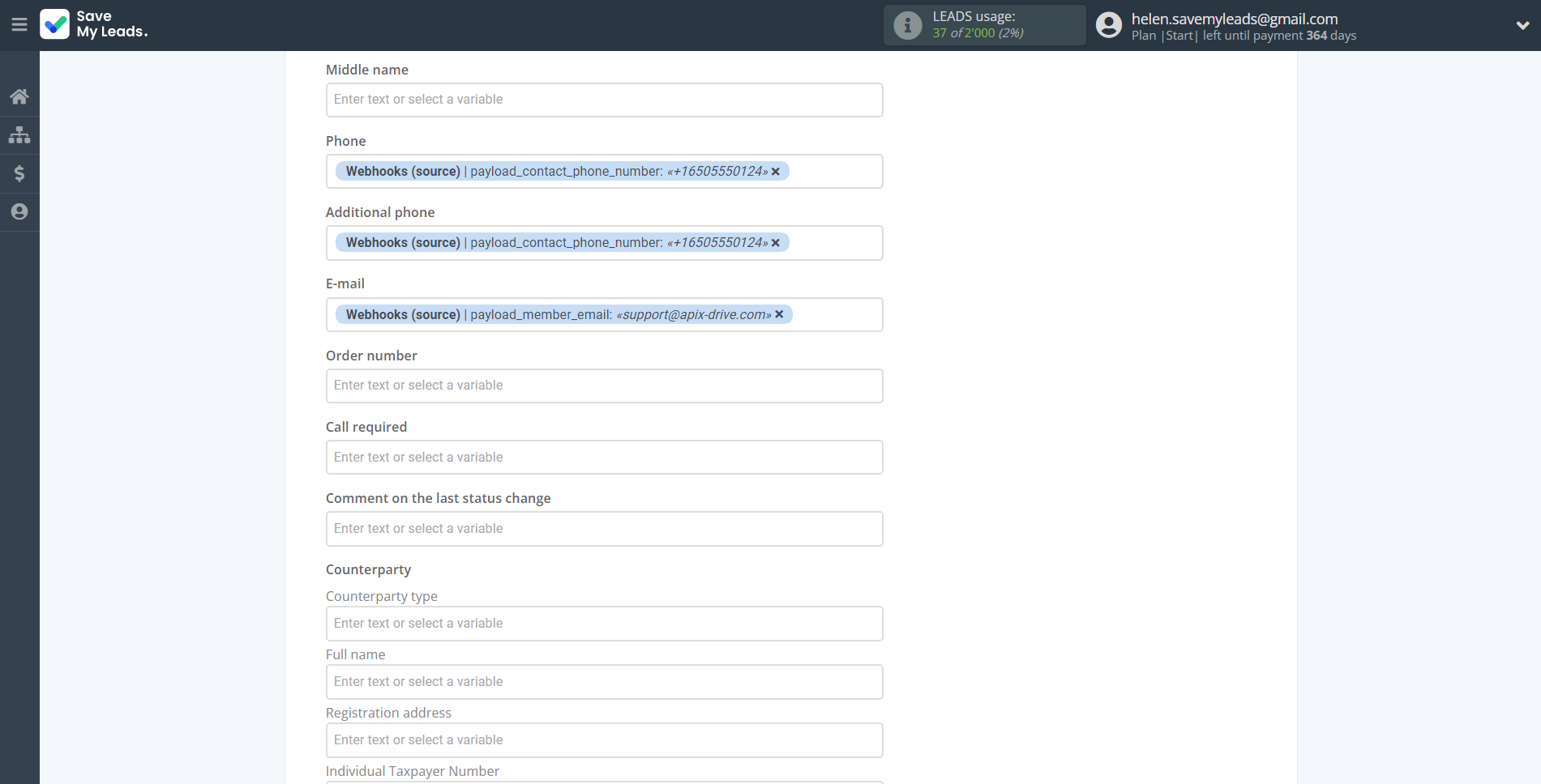 How to Connect Webhooks with Simla Create Order | Assigning fields How to Connect Webhooks with Simla Create Order | Assigning fields