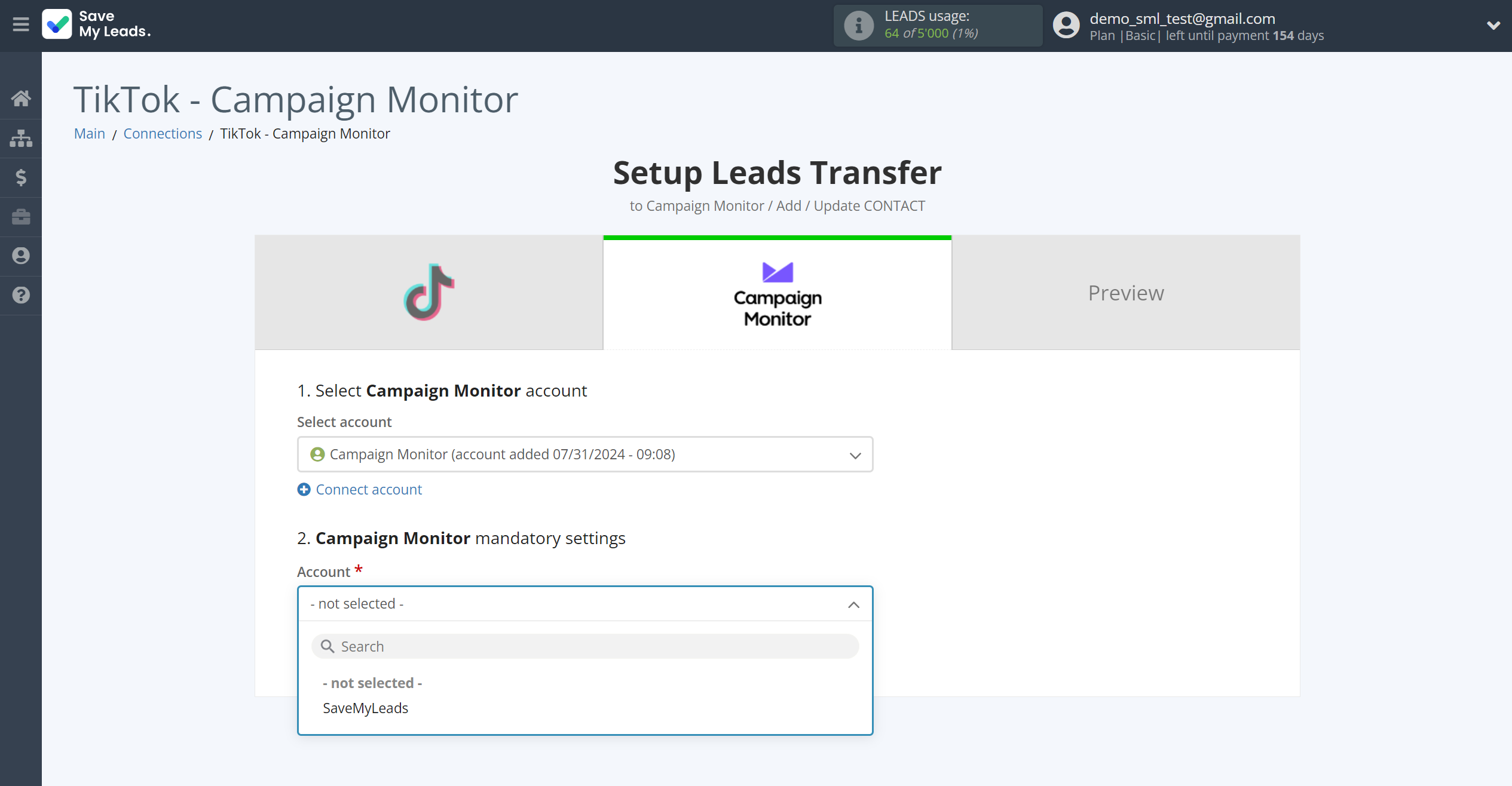 How to Connect TikTok with Campaign Monitor | Assigning fields How to Connect TikTok with Campaign Monitor | Assigning fields