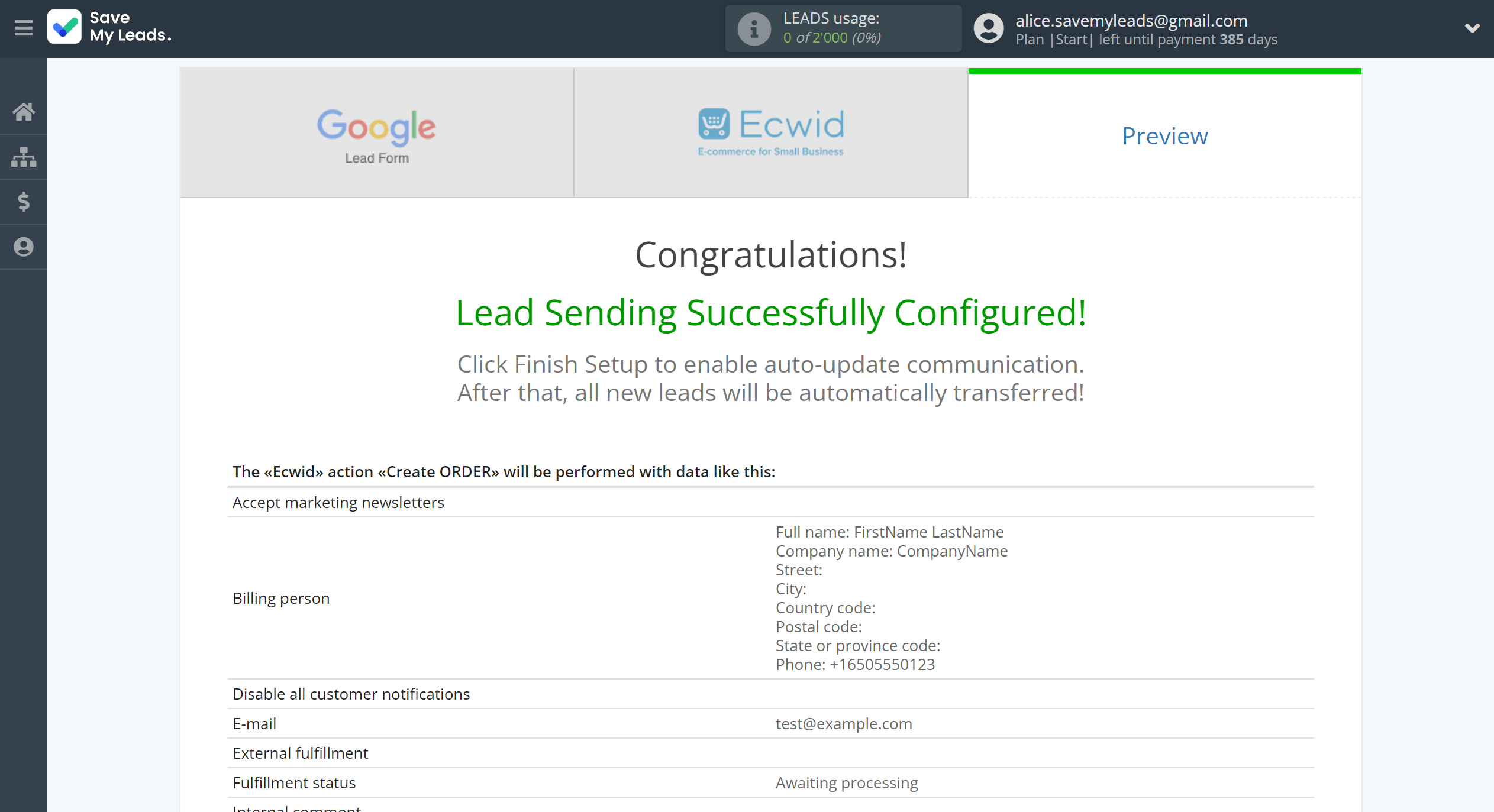 How to Connect Google Lead Form with Ecwid Create Order | Test data How to Connect Google Lead Form with Ecwid Create Order | Test data