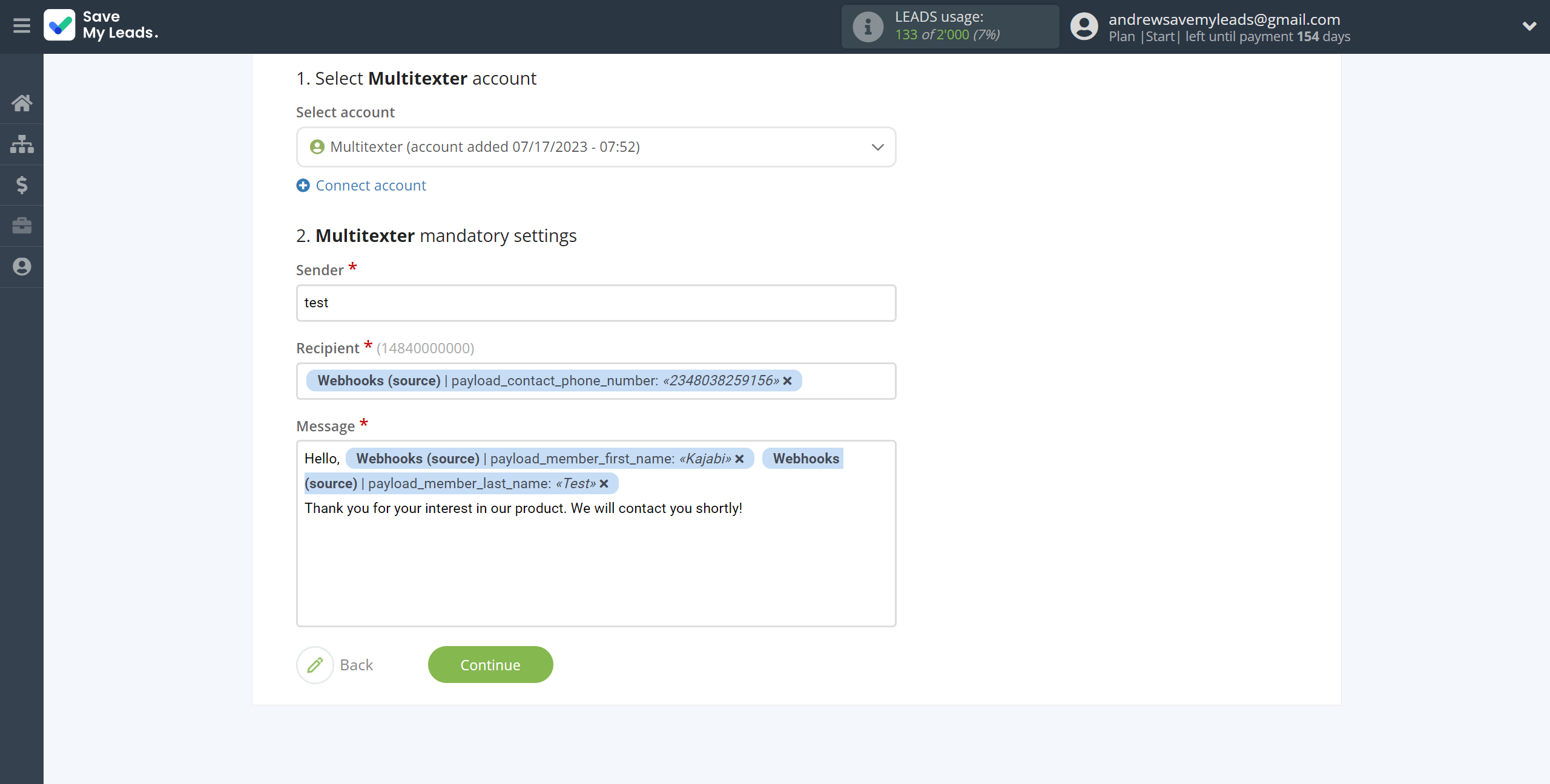 How to Connect Webhooks with Multitexter | Assigning fields How to Connect Webhooks with Multitexter | Assigning fields