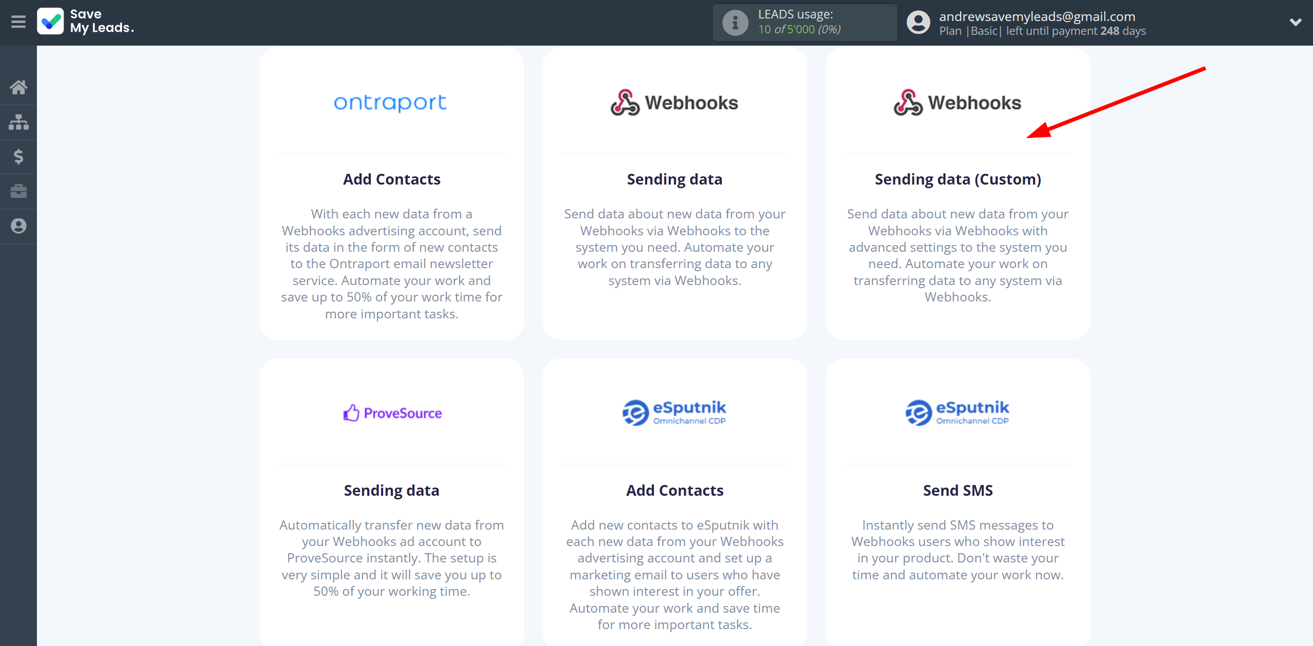 How to Connect Webhooks with Webhooks (Custom) | Data Destination system selection How to Connect Webhooks with Webhooks (Custom) | Data Destination system selection