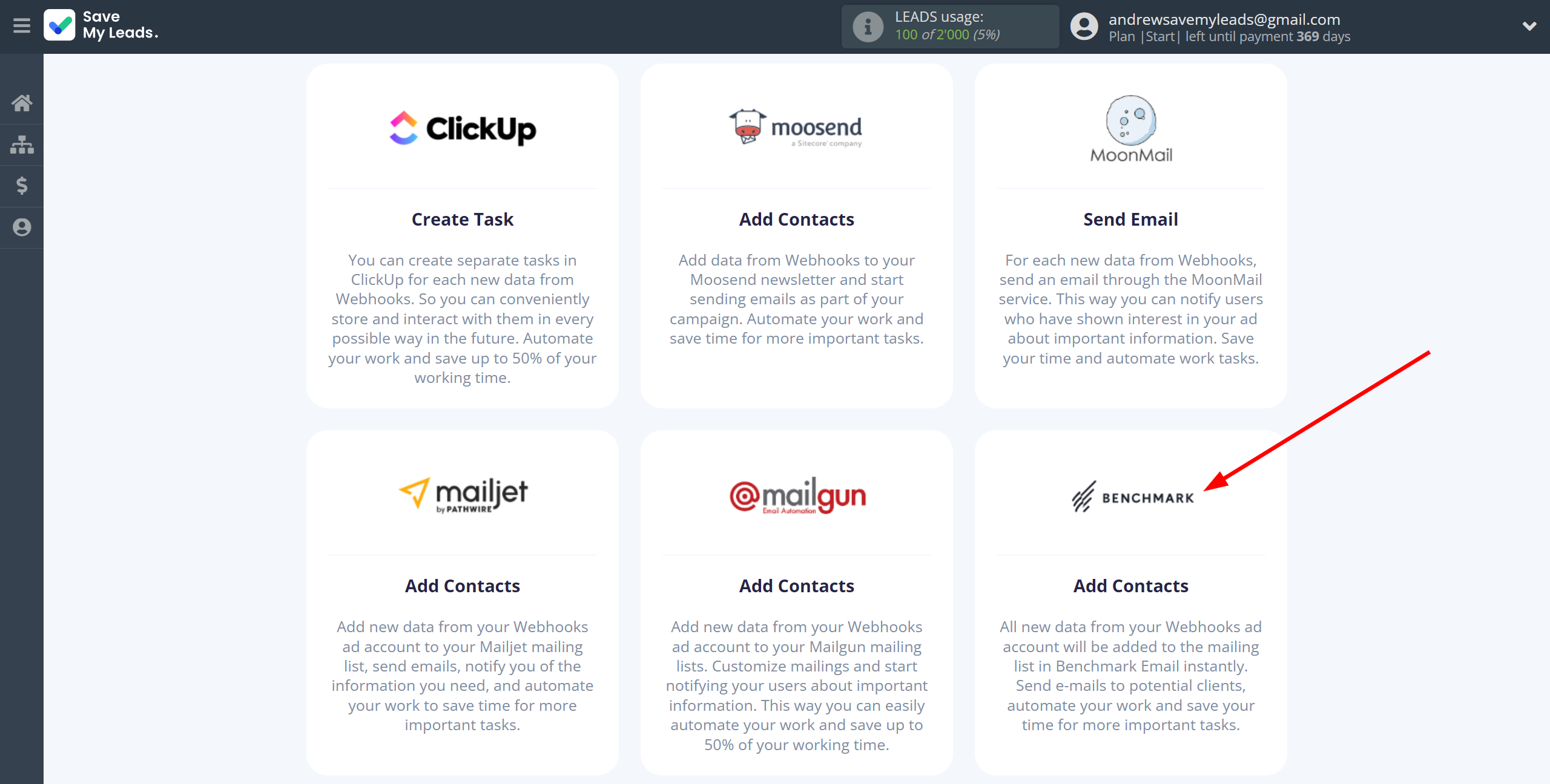 How to Connect Webhooks with Benchmark Email | Data Destination system selection How to Connect Webhooks with Benchmark Email | Data Destination system selection