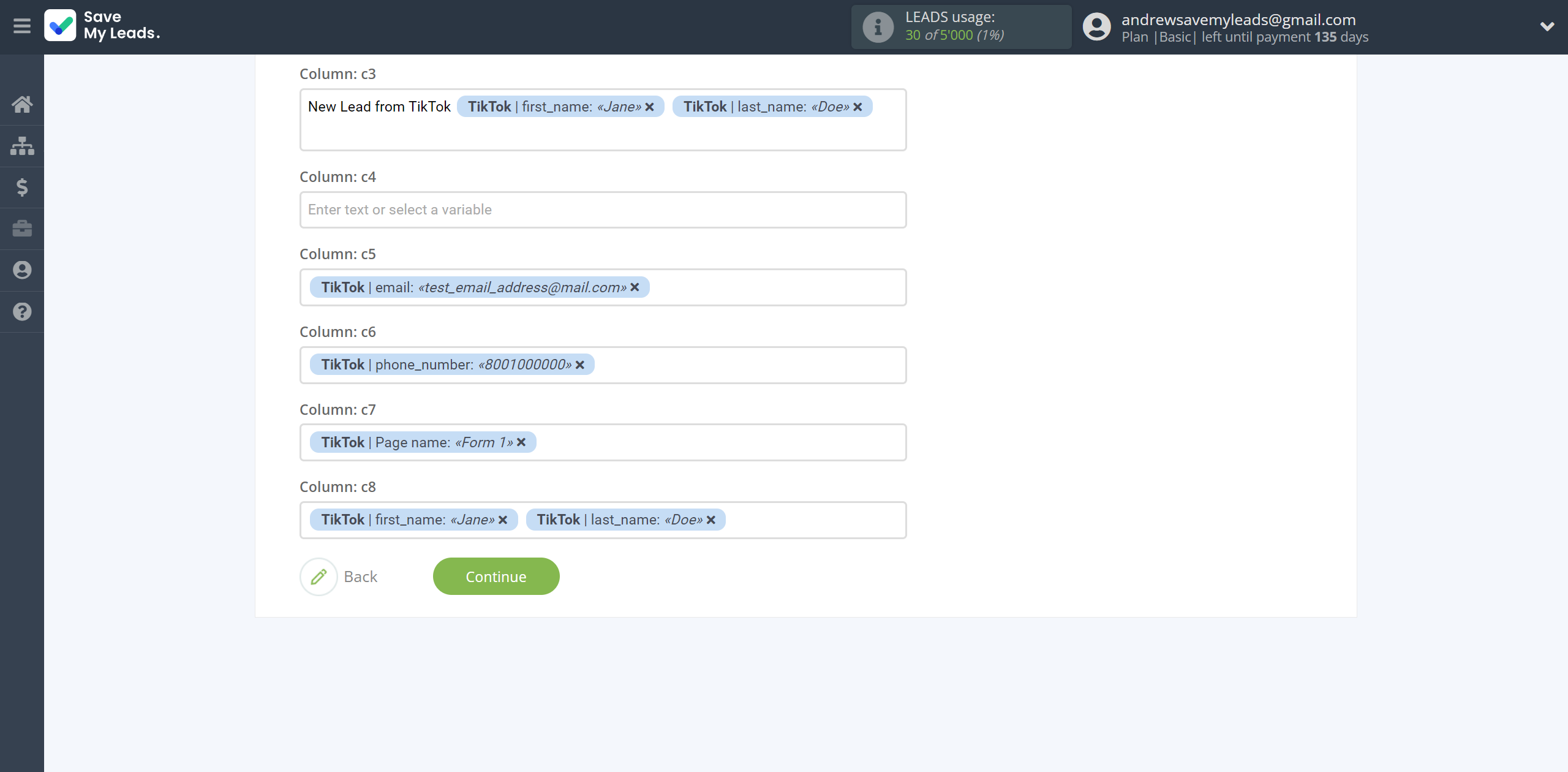 How to Connect TikTok with MySQL | Assigning fields How to Connect TikTok with MySQL | Assigning fields