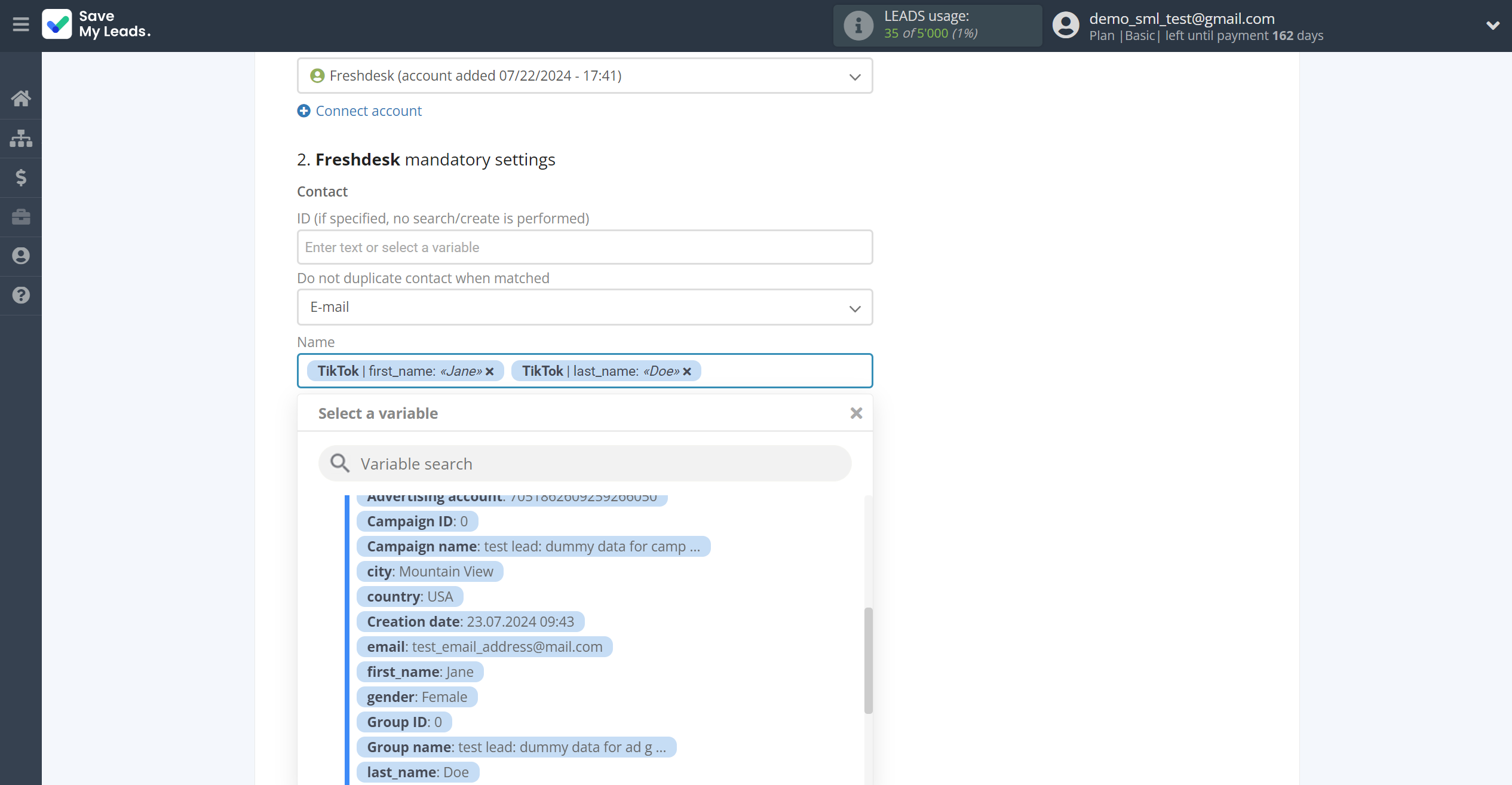 How to Connect TikTok with Freshdesk Create Ticket | Assigning fields How to Connect TikTok with Freshdesk Create Ticket | Assigning fields