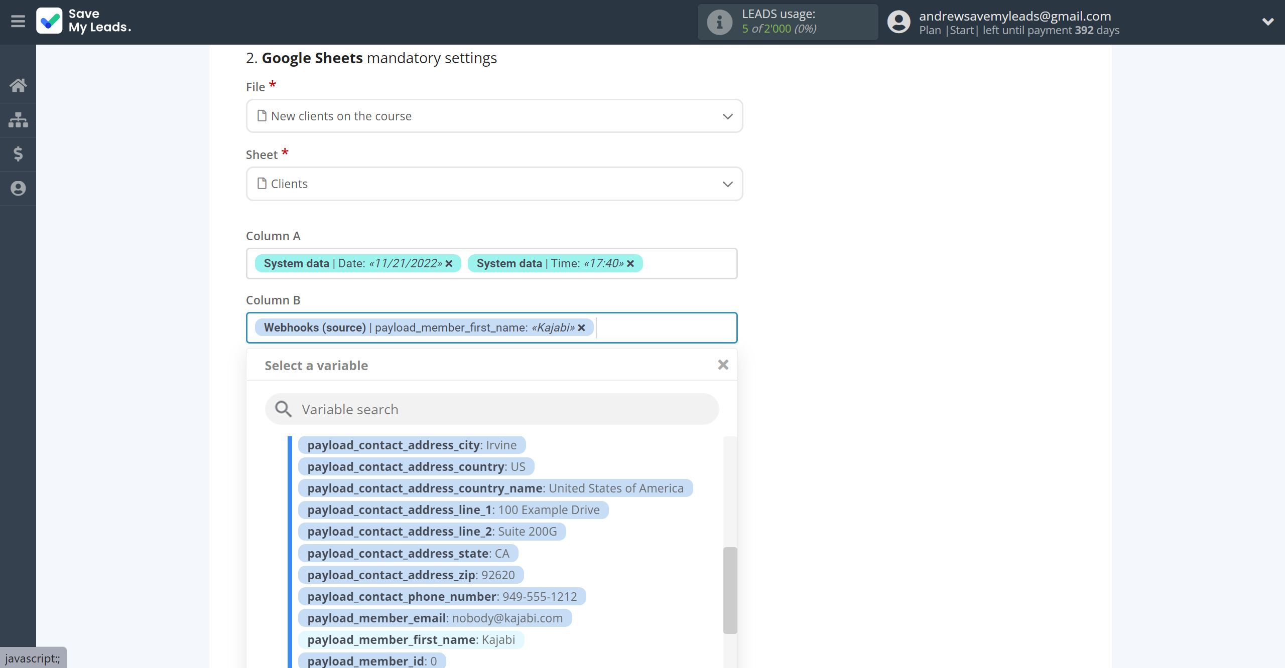 How to Connect Webhooks with Google Sheets | Assigning fields How to Connect Webhooks with Google Sheets | Assigning fields