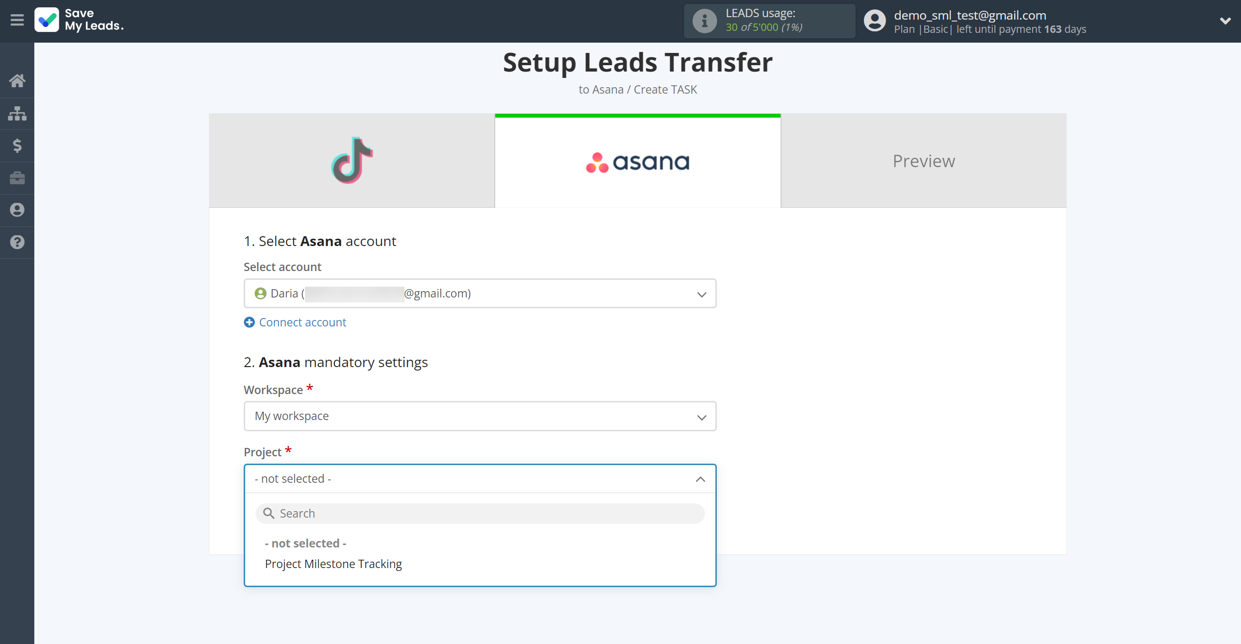 How to Connect TikTok with Asana | Assigning fields How to Connect TikTok with Asana | Assigning fields