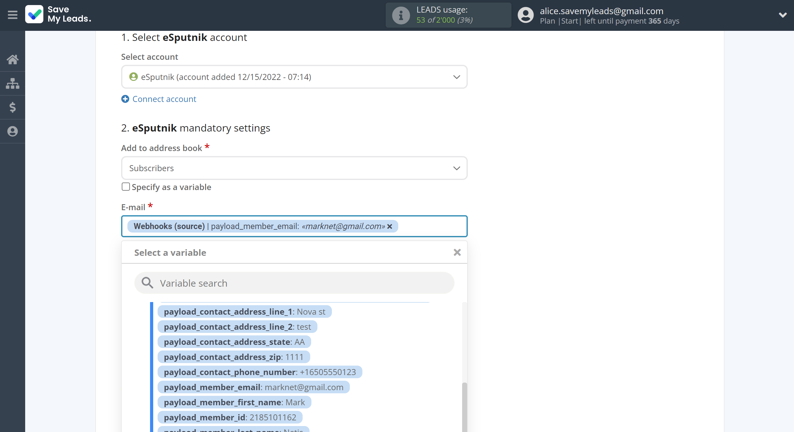 How to Connect Webhooks with eSputnik Add Contacts | Assigning fields How to Connect Webhooks with eSputnik Add Contacts | Assigning fields
