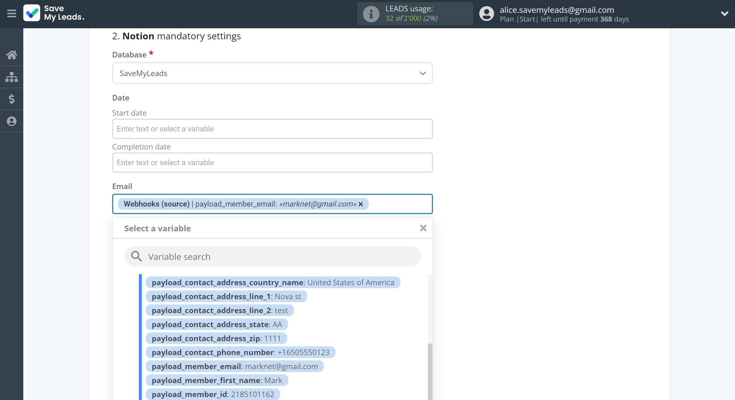 How to Connect Webhooks with Notion | Assigning fields How to Connect Webhooks with Notion | Assigning fields