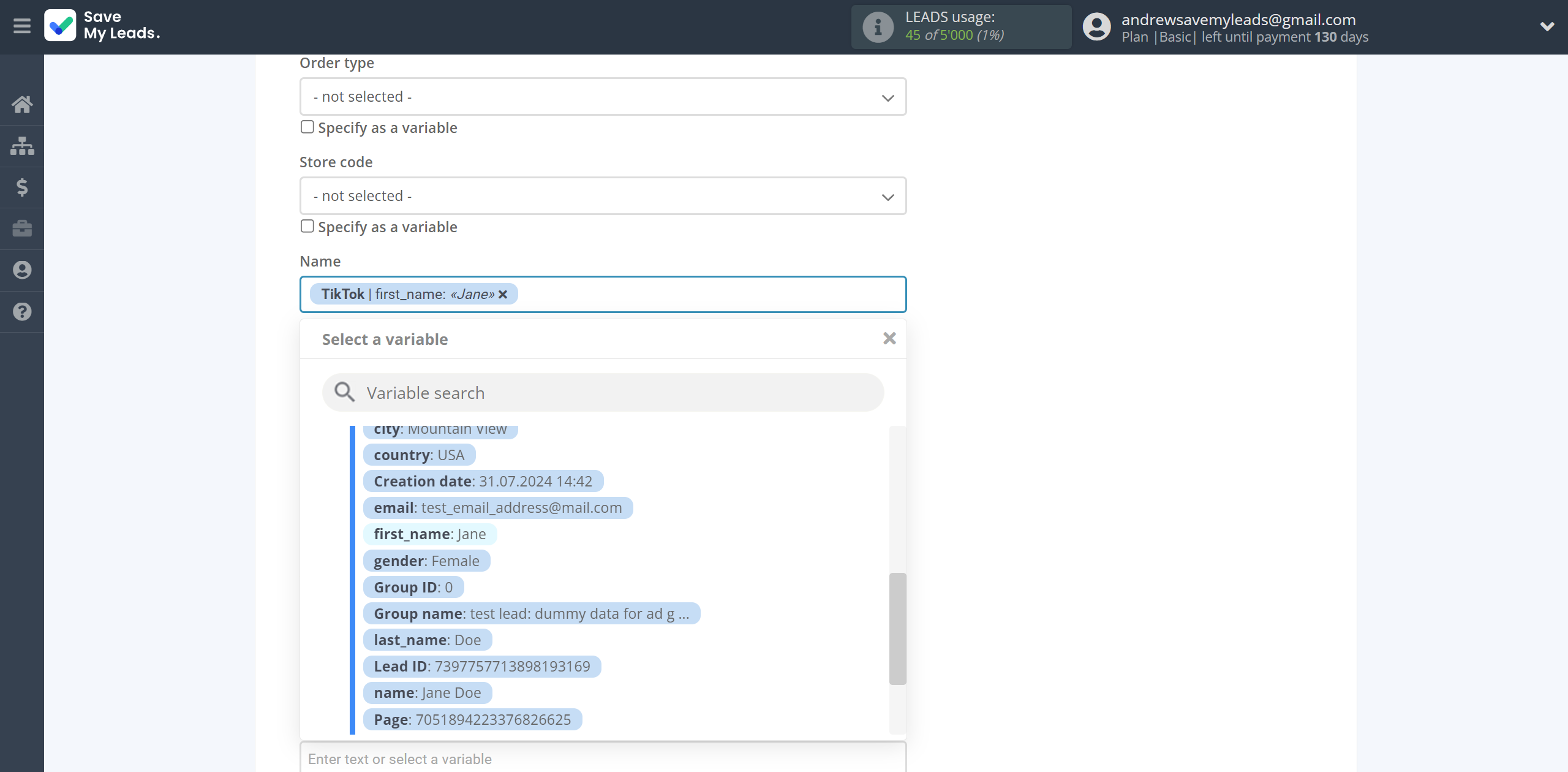 How to Connect TikTok with Simla Create Order | Assigning fields How to Connect TikTok with Simla Create Order | Assigning fields