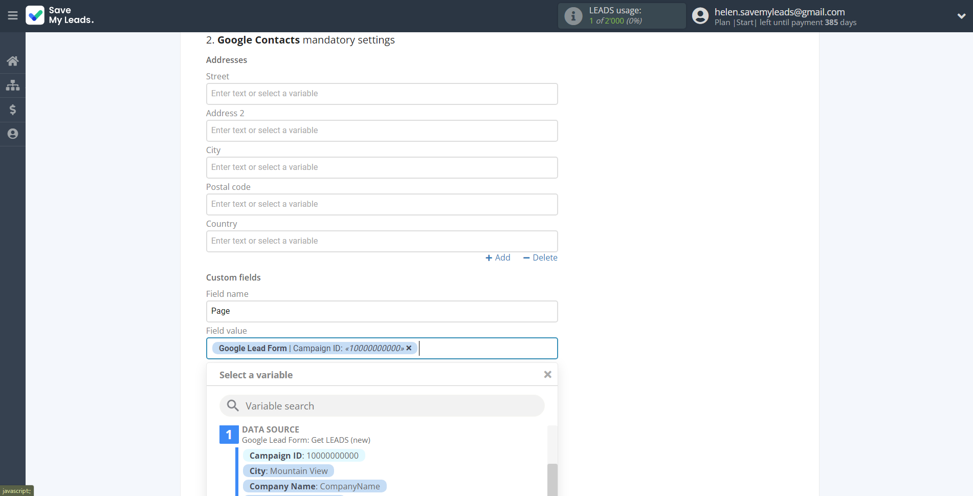 How to Connect Google Lead Form with Google Contacts | Assigning fields How to Connect Google Lead Form with Google Contacts | Assigning fields