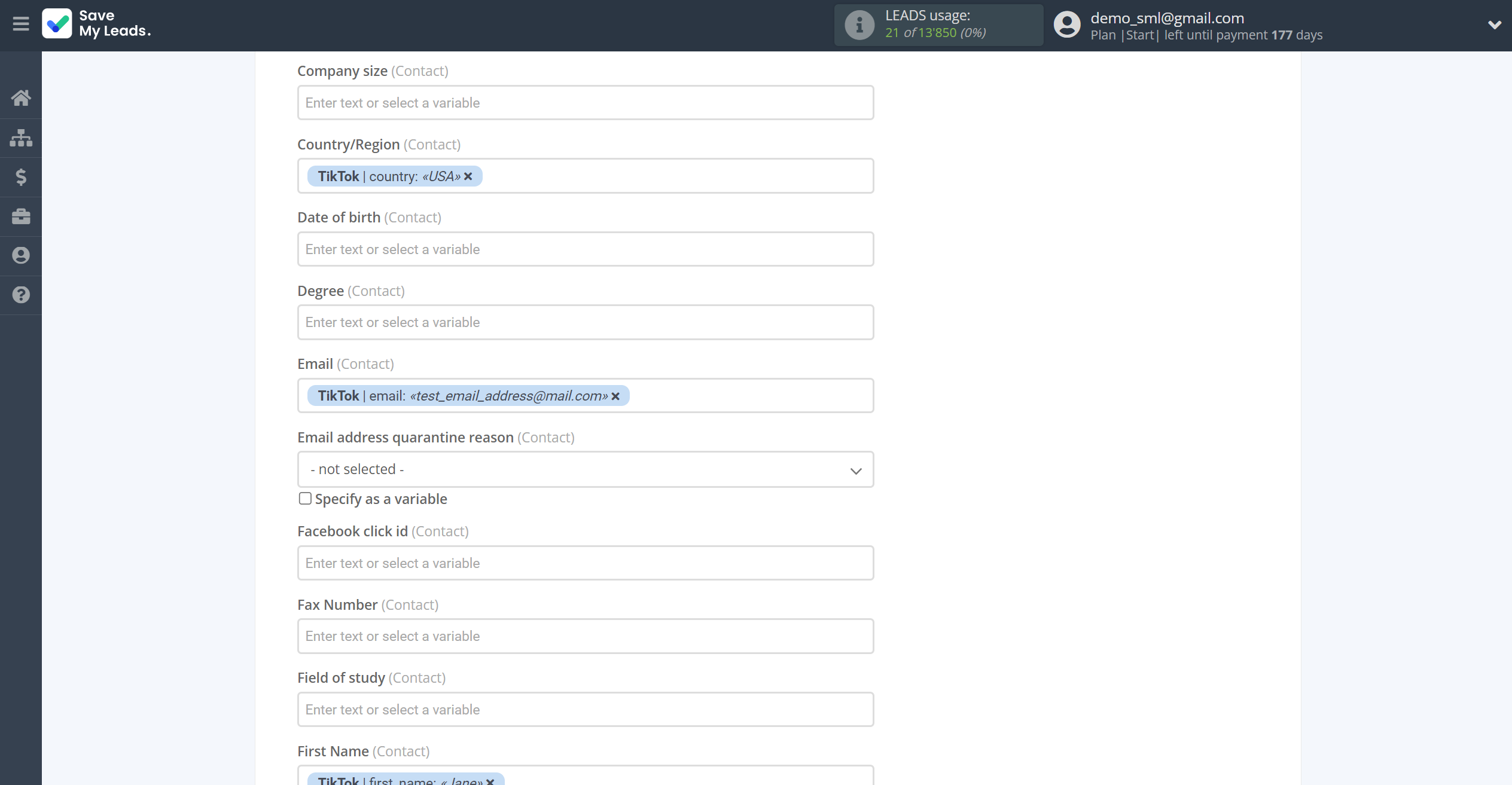 How to Connect TikTok with HubSpot Create Deal | Assigning fields How to Connect TikTok with HubSpot Create Deal | Assigning fields