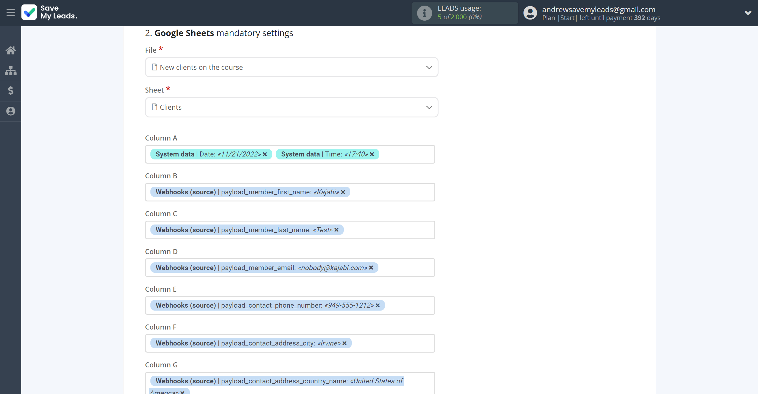 How to Connect Webhooks with Google Sheets | Assigning fields How to Connect Webhooks with Google Sheets | Assigning fields
