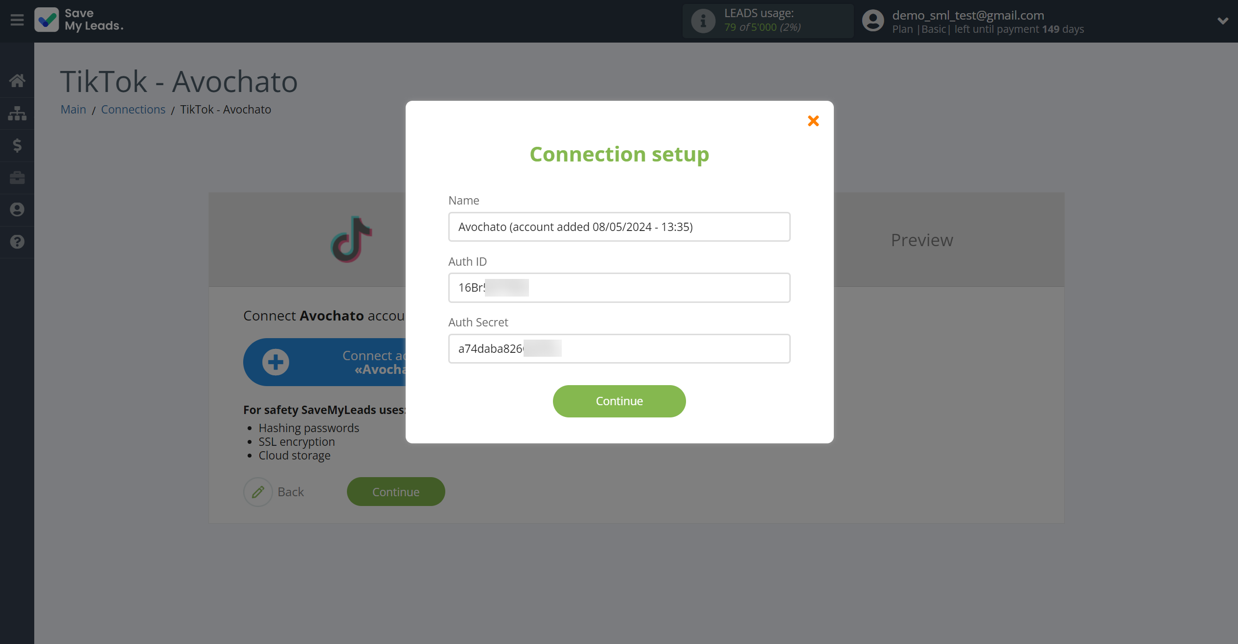 How to Connect TikTok with Avochato | Data Destination account connection How to Connect TikTok with Avochato | Data Destination account connection