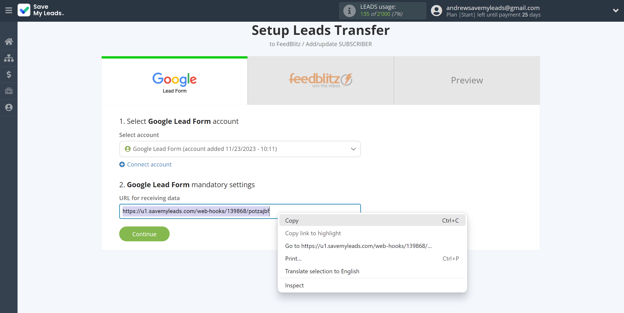 How to Connect Google Lead Form with FeedBlitz | Data Source account connection How to Connect Google Lead Form with FeedBlitz | Data Source account connection