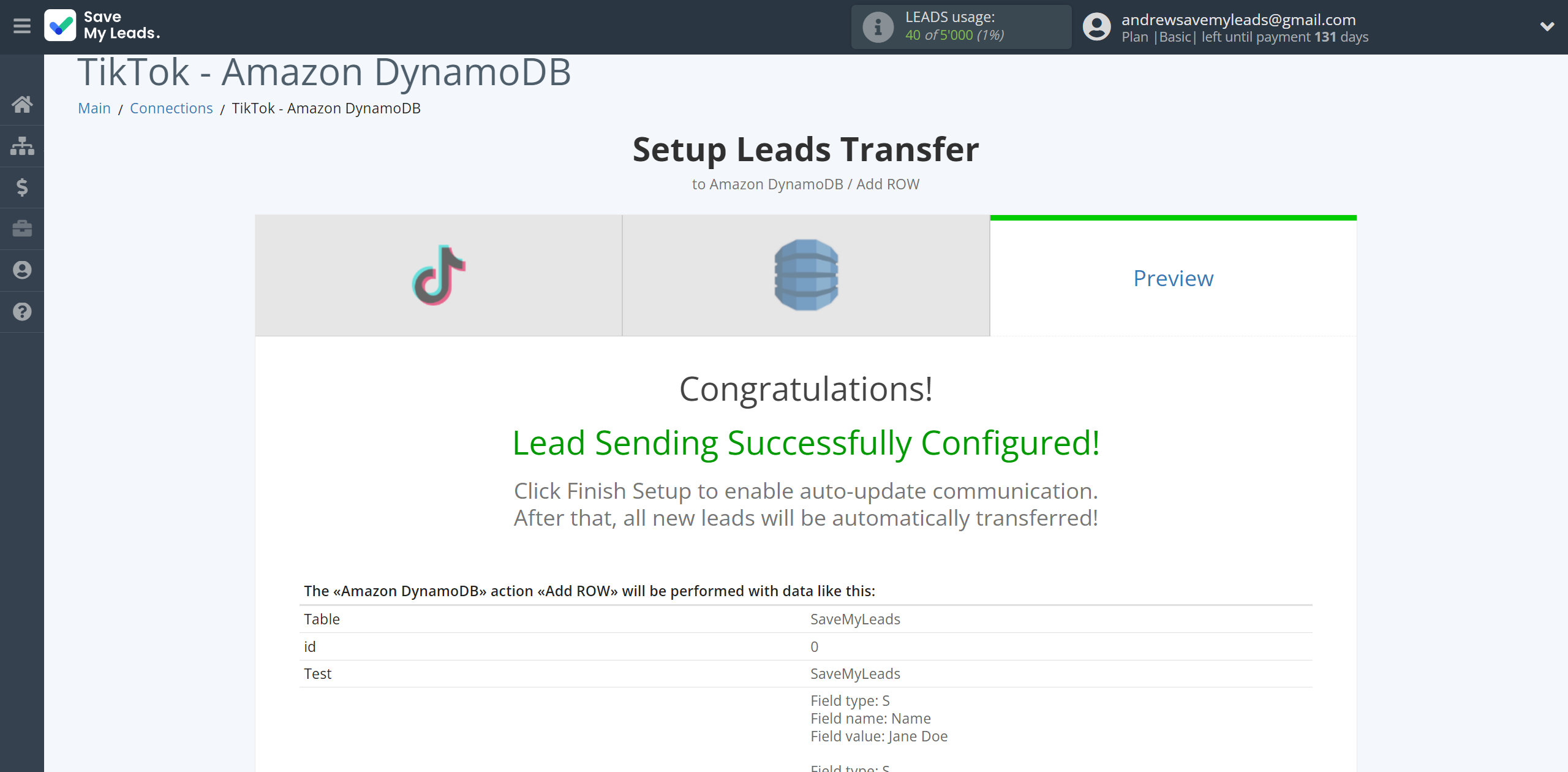 How to Connect TikTok with Amazon DynamoDB | Test data How to Connect TikTok with Amazon DynamoDB | Test data