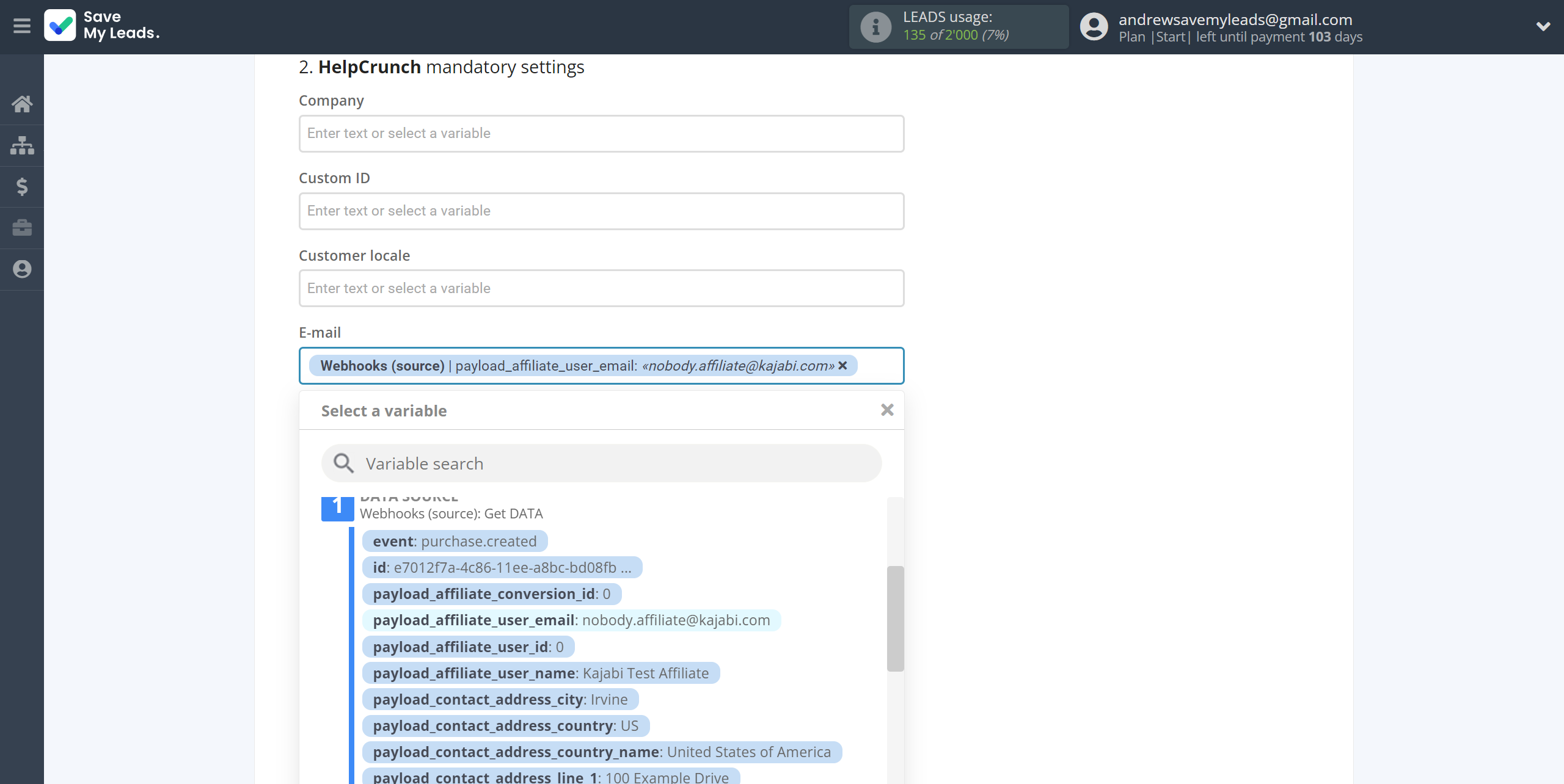 How to Connect Webhooks with HelpCrunch Create Contacts | Assigning fields How to Connect Webhooks with HelpCrunch Create Contacts | Assigning fields