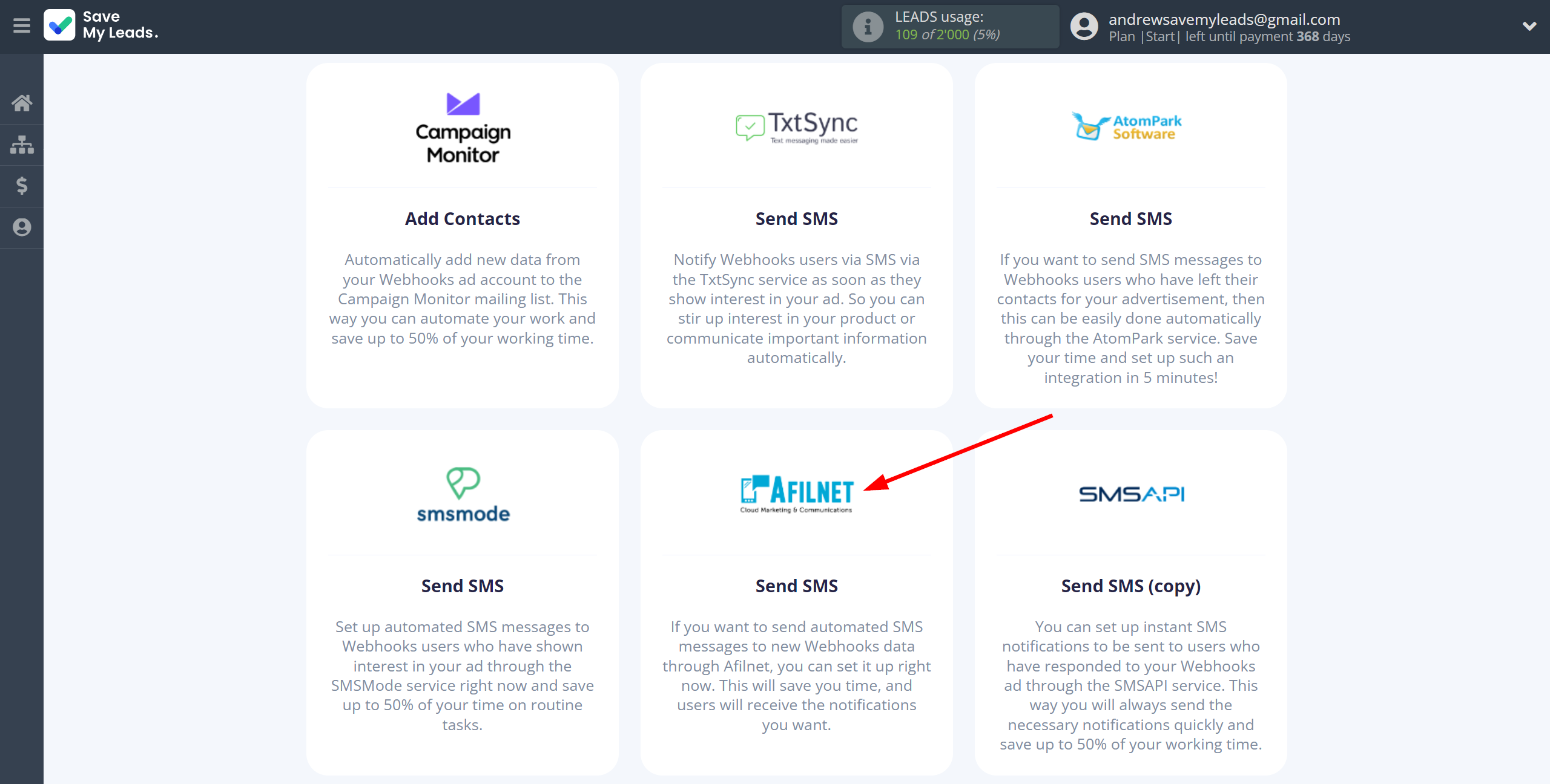 How to Connect Webhooks with Afilnet | Data Destination system selection How to Connect Webhooks with Afilnet | Data Destination system selection