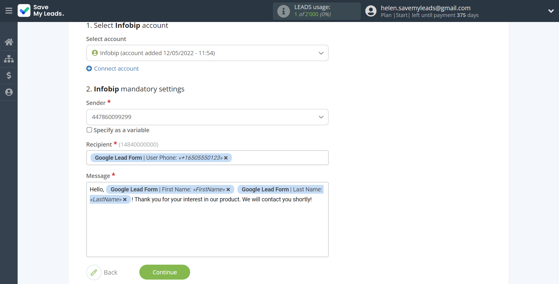 How to Connect Google Lead Form with Infobip | Assigning fields How to Connect Google Lead Form with Infobip | Assigning fields