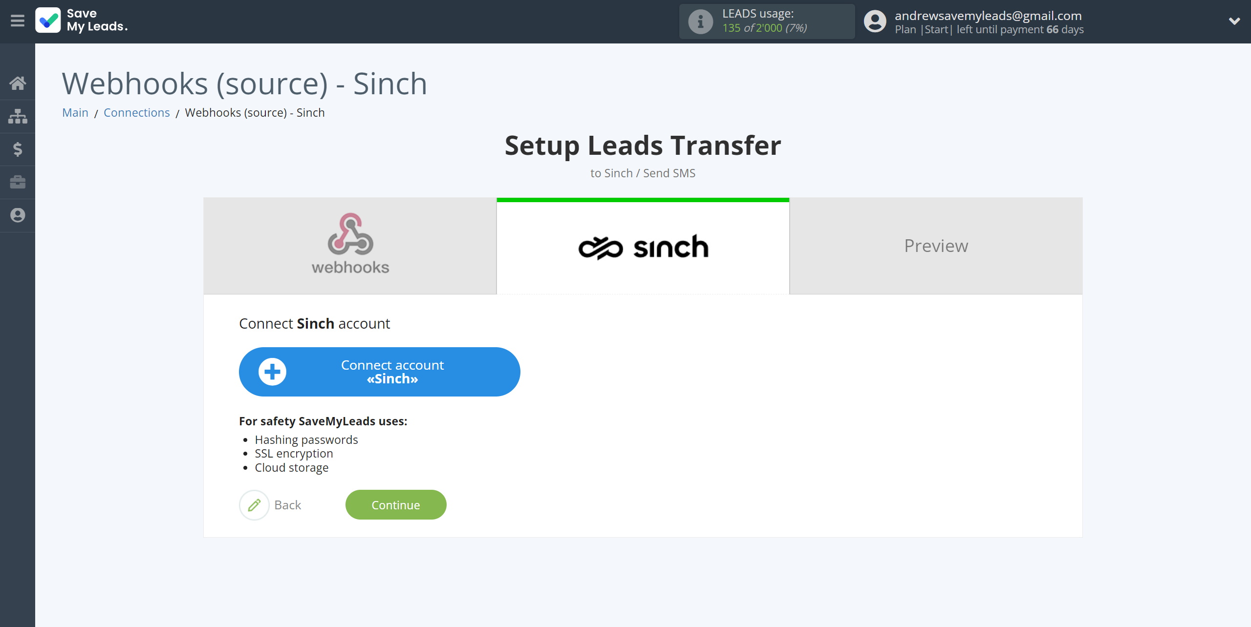 How to Connect Webhooks with Sinch | Data Destination account connection How to Connect Webhooks with Sinch | Data Destination account connection