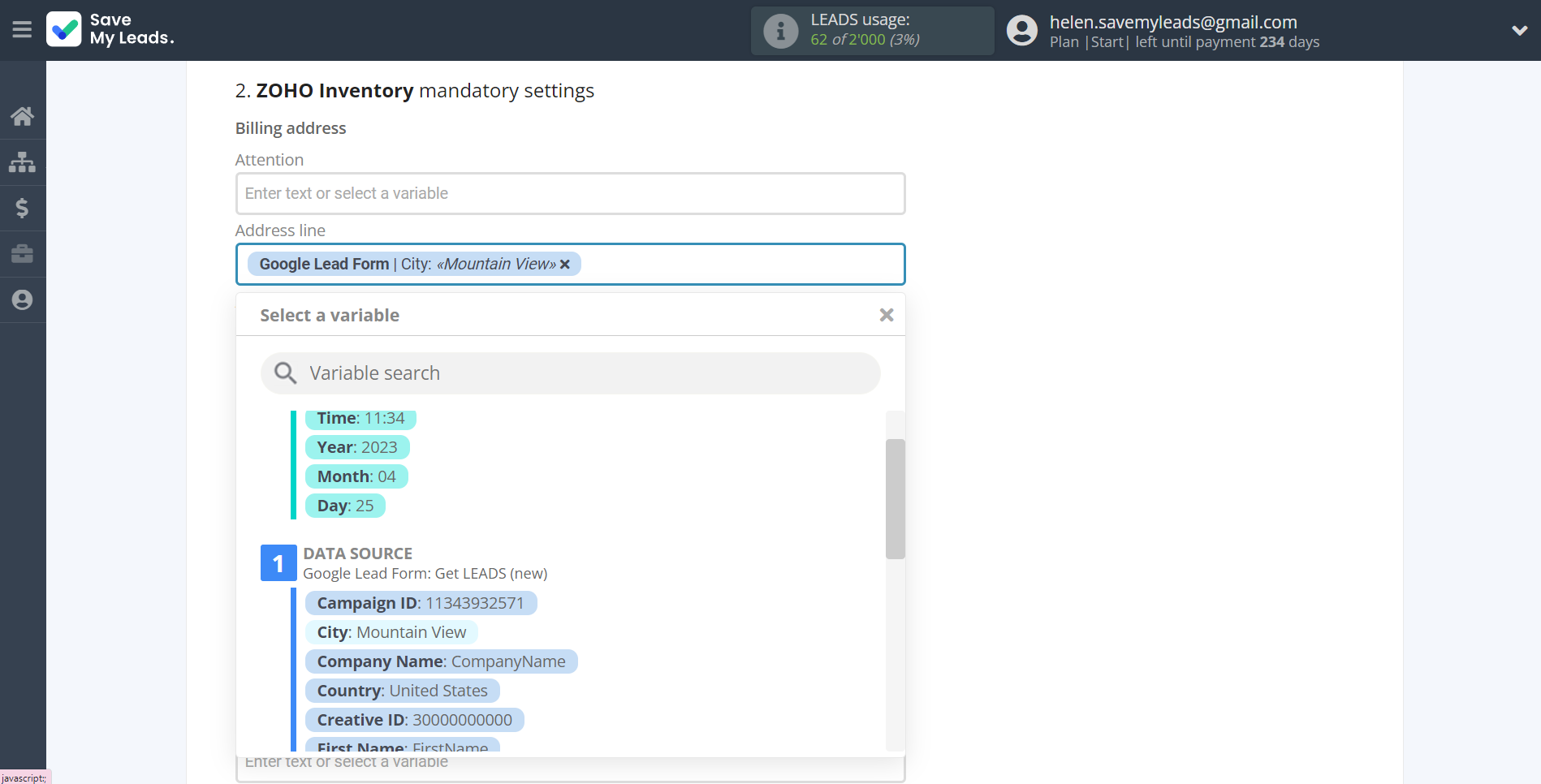 How to Connect Google Lead Form with Zoho Inventory Create Contacts | Assigning fields How to Connect Google Lead Form with Zoho Inventory Create Contacts | Assigning fields