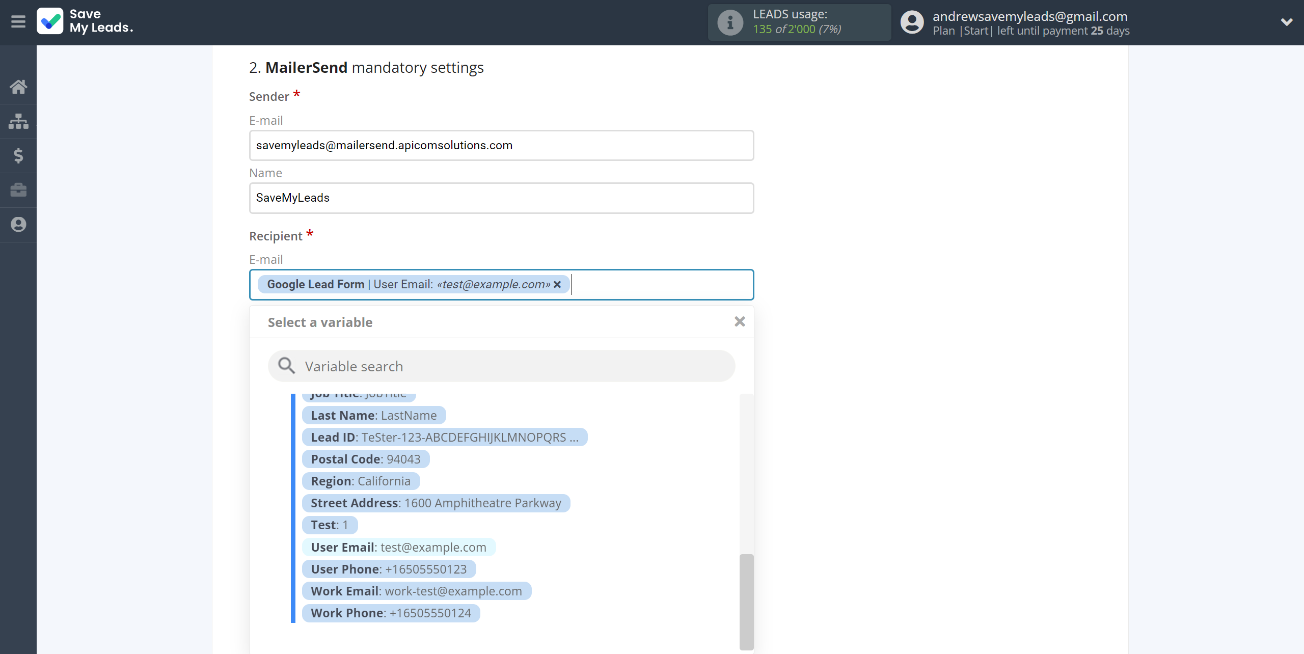 How to Connect Google Lead Form with MailerSend Send Email | Assigning fields How to Connect Google Lead Form with MailerSend Send Email | Assigning fields
