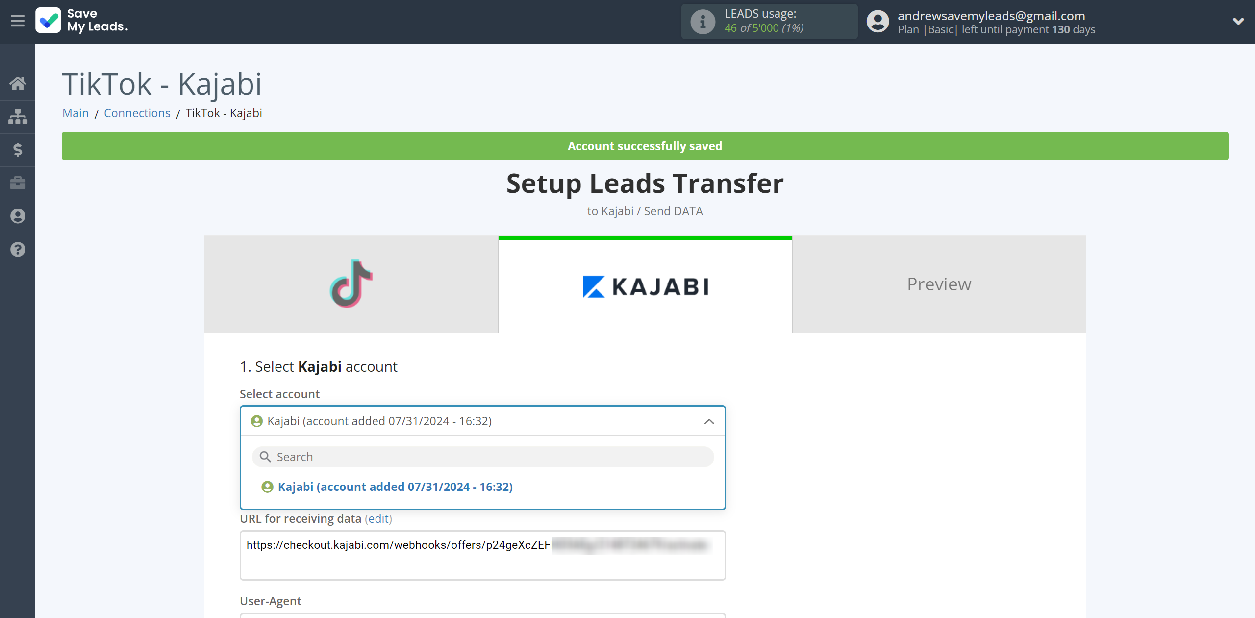 How to Connect TikTok with Kajabi | Data Destination account selection How to Connect TikTok with Kajabi | Data Destination account selection