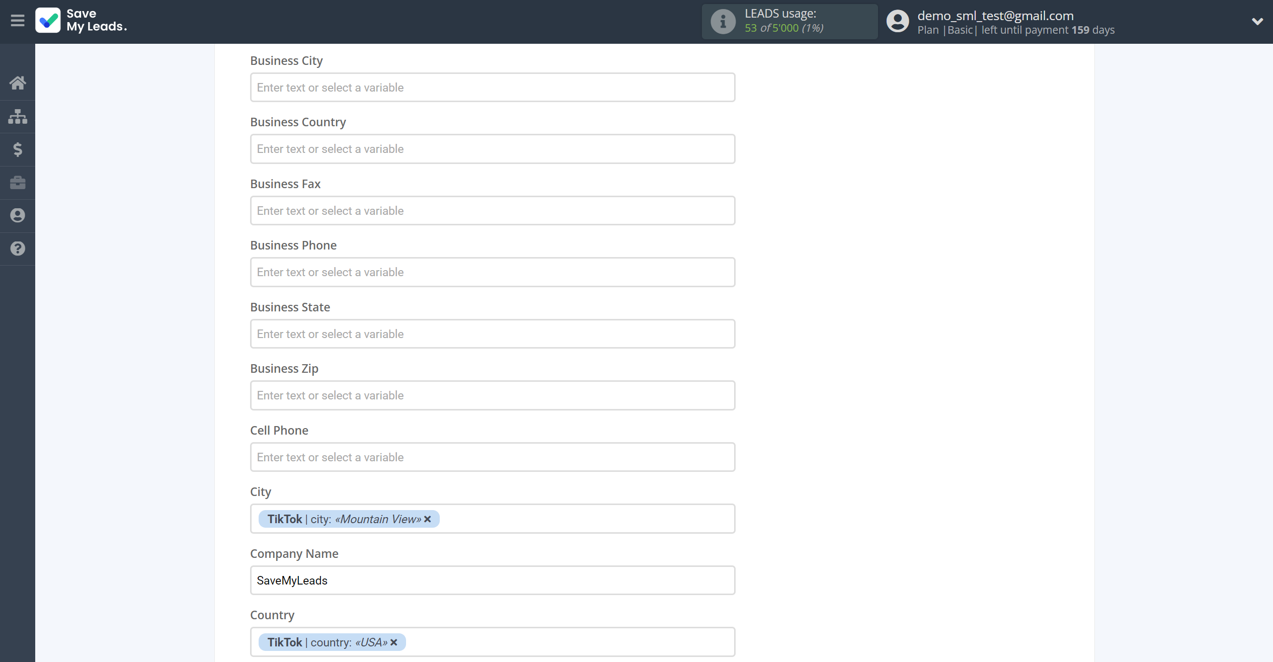 How to Connect TikTok with Benchmark Email | Assigning fields How to Connect TikTok with Benchmark Email | Assigning fields