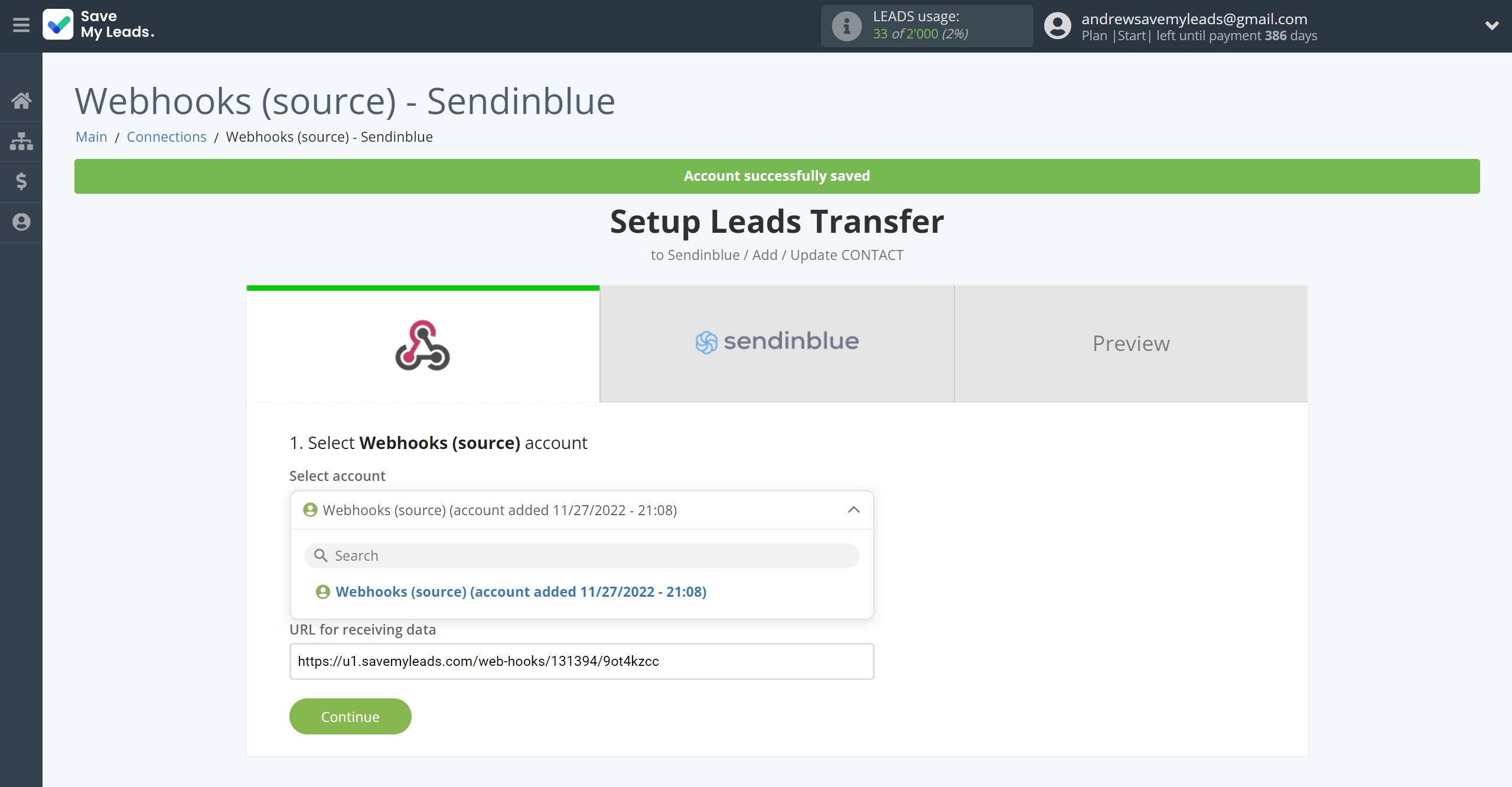 How to Connect Webhooks with Brevo | Data Source account selection How to Connect Webhooks with Brevo | Data Source account selection