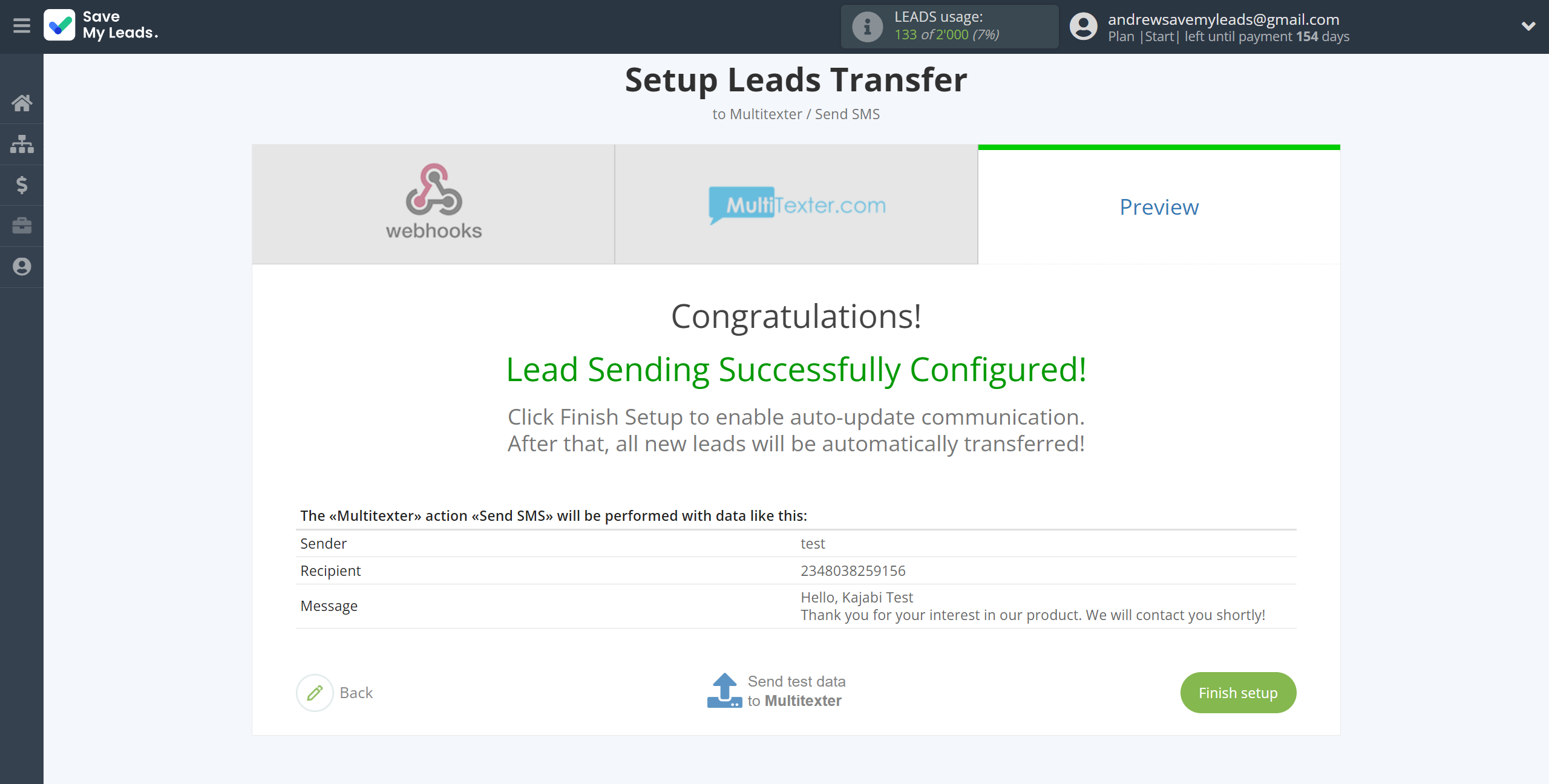 How to Connect Webhooks with Multitexter | Test data How to Connect Webhooks with Multitexter | Test data