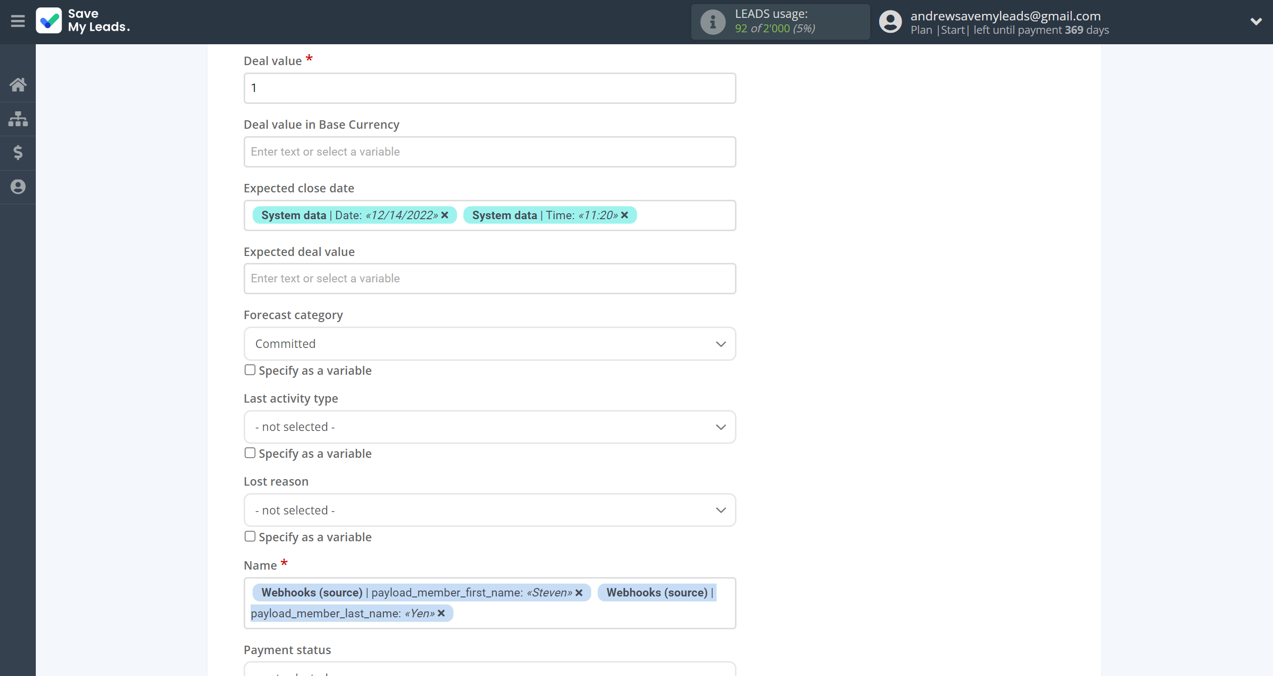 How to Connect Webhooks with Freshworks Create Deal | Assigning fields How to Connect Webhooks with Freshworks Create Deal | Assigning fields