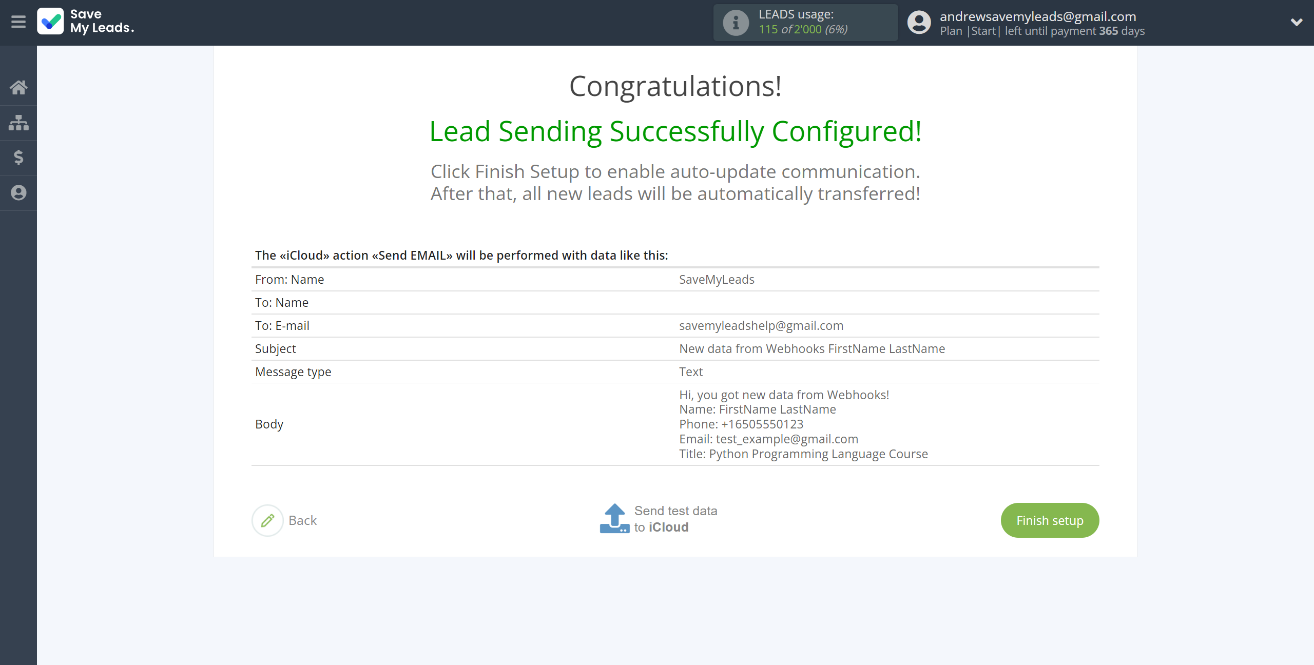 How to Connect Webhooks with iCloud | Test data How to Connect Webhooks with iCloud | Test data