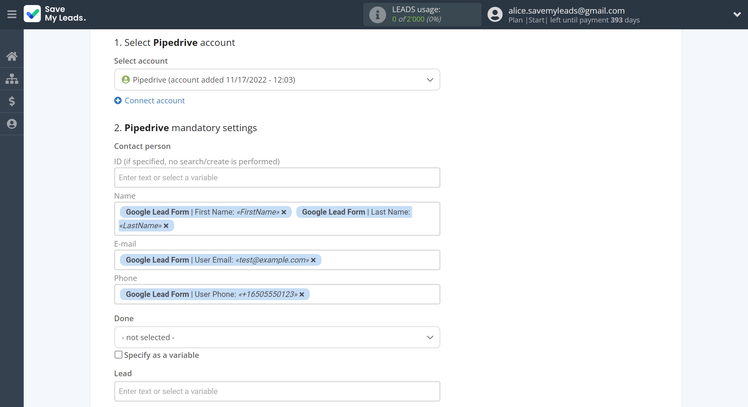 How to Connect Google Lead Form with Pipedrive Create Task | Assigning fields How to Connect Google Lead Form with Pipedrive Create Task | Assigning fields