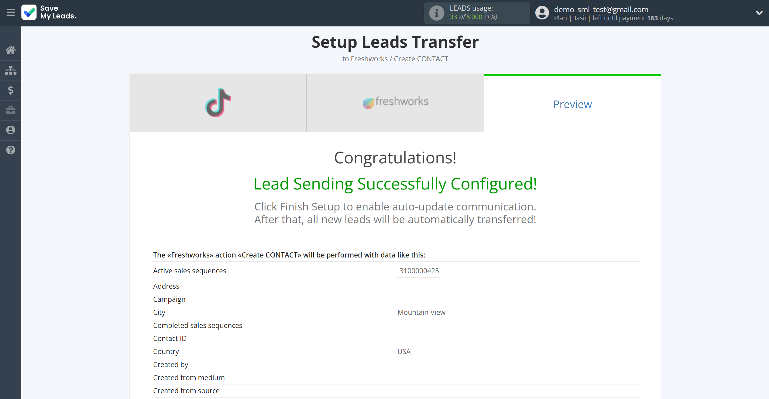 How to Connect TikTok with Freshworks Create Contacts | Test data How to Connect TikTok with Freshworks Create Contacts | Test data