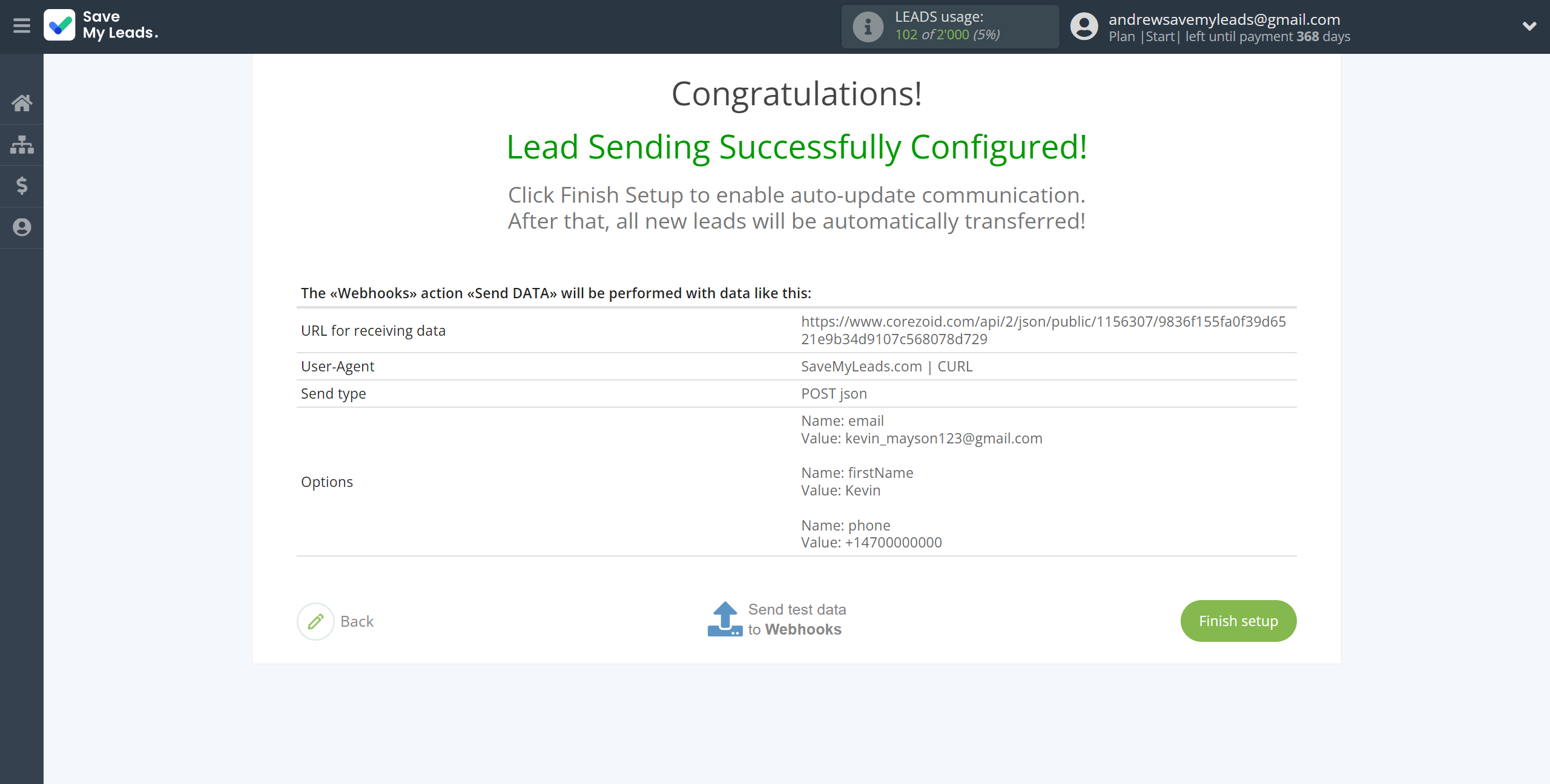 How to Connect Webhooks with Webhooks | Test data How to Connect Webhooks with Webhooks | Test data