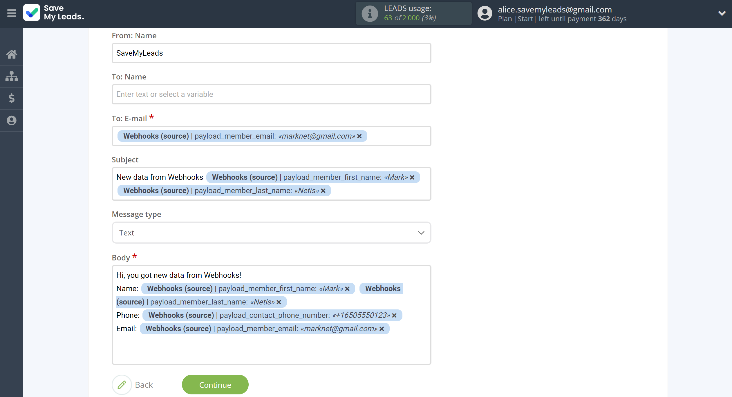 How to Connect Webhooks with Amazon Workmail | Assigning fields How to Connect Webhooks with Amazon Workmail | Assigning fields
