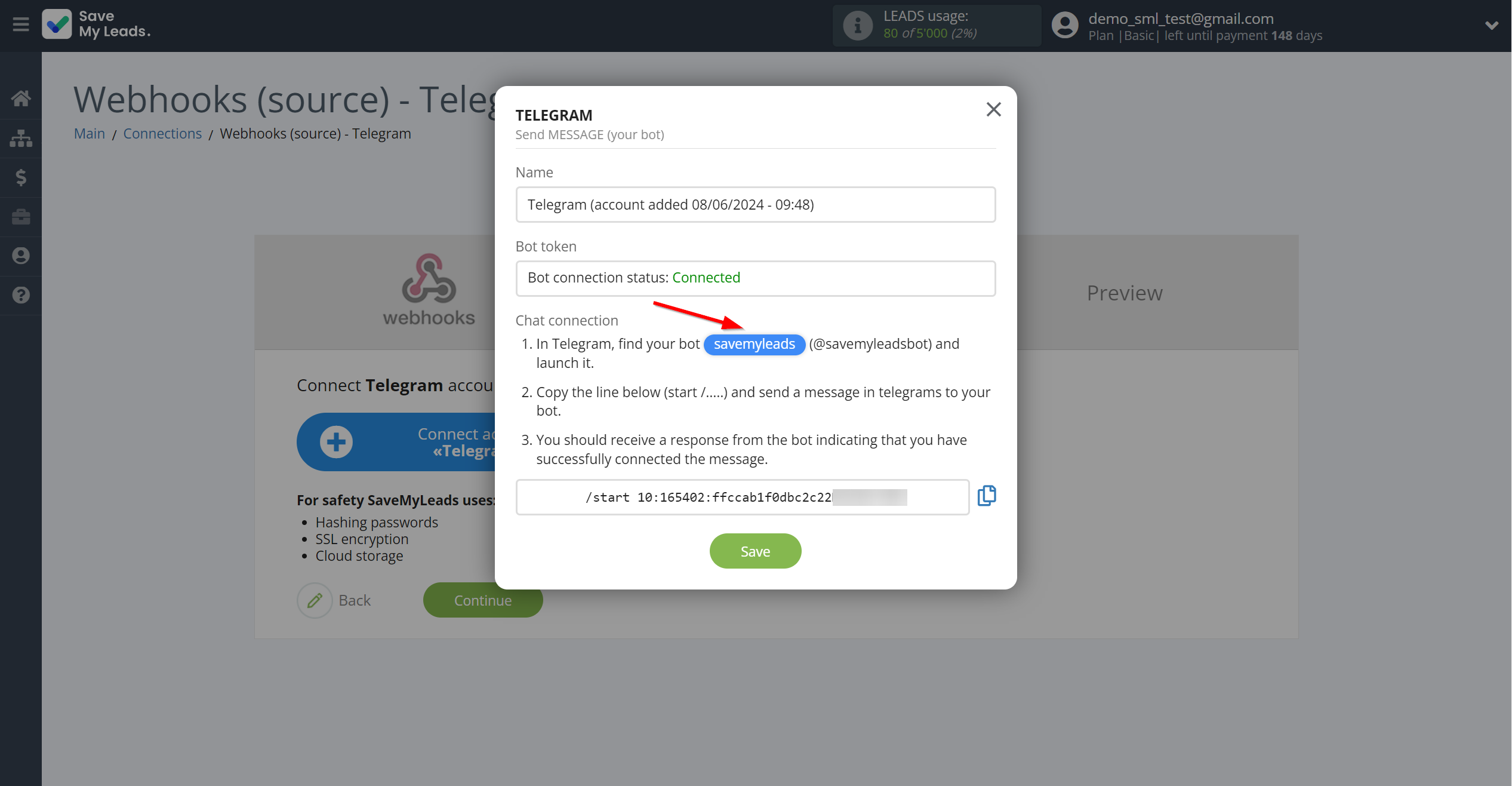 How to Connect Webhooks with Telegram (your bot) | Data Destination account connection How to Connect Webhooks with Telegram (your bot) | Data Destination account connection