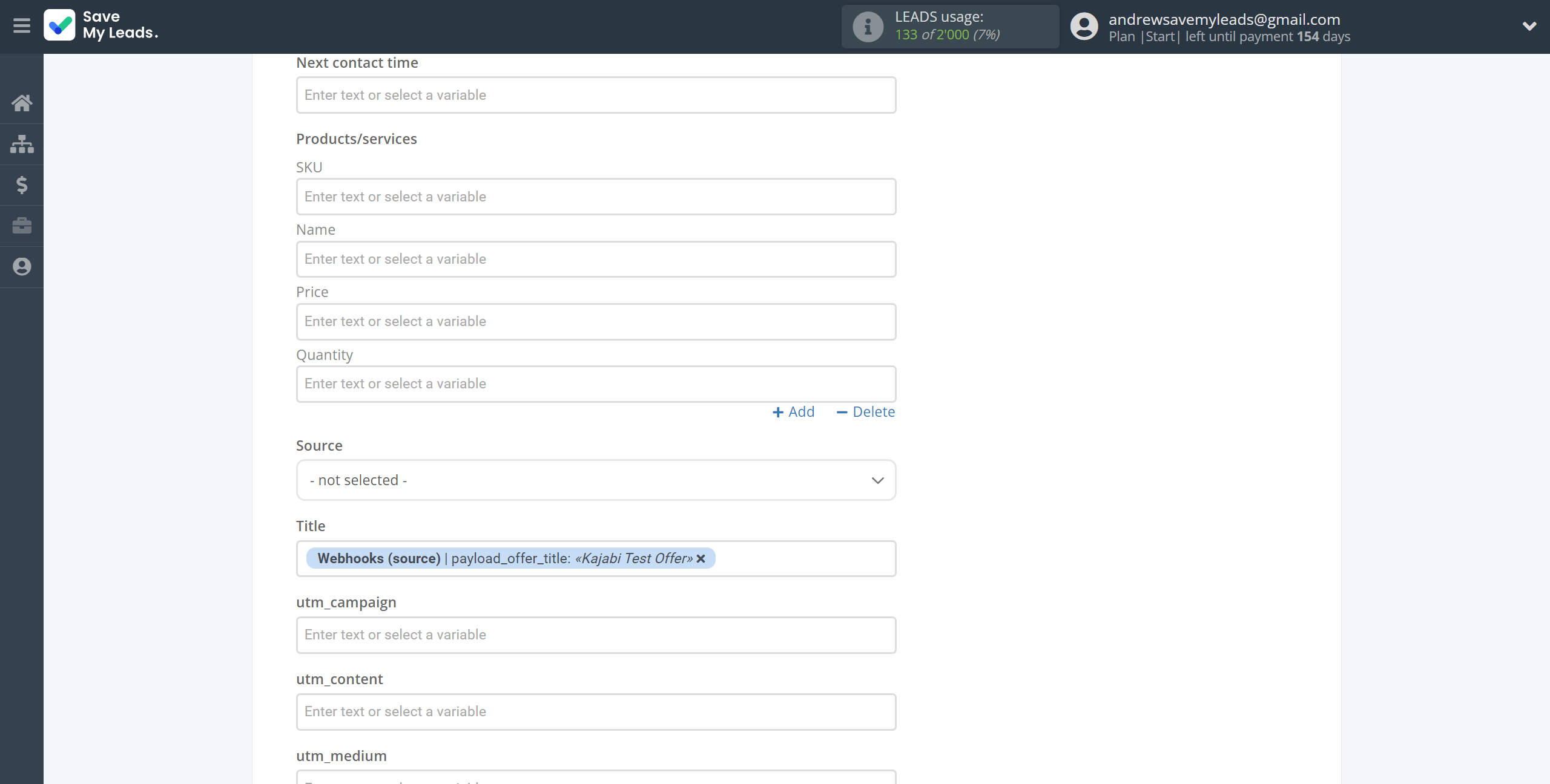 How to Connect Webhooks with KeyCRM Create Lead | Assigning fields How to Connect Webhooks with KeyCRM Create Lead | Assigning fields