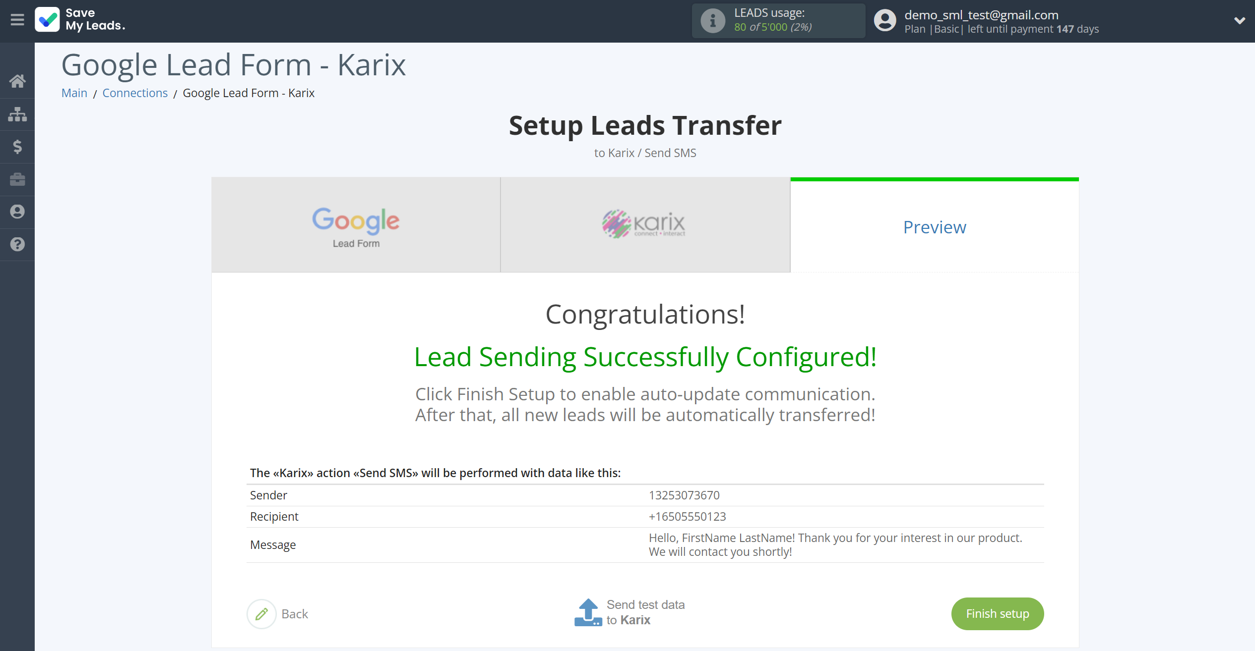 How to Connect Google Lead Form with Karix | Test data How to Connect Google Lead Form with Karix | Test data