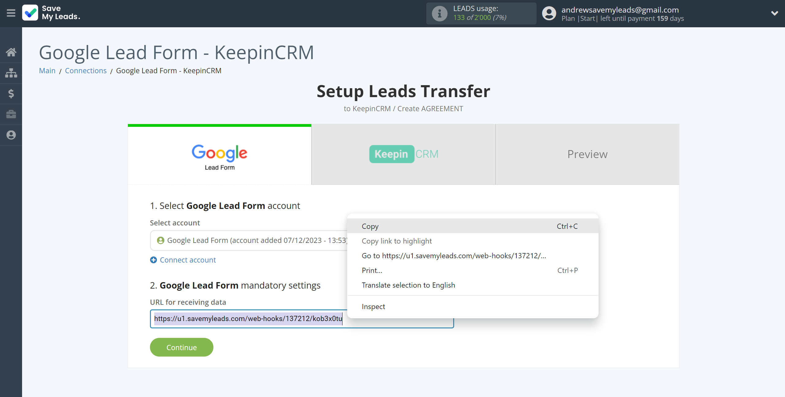 How to Connect Google Lead Form with KeepinCRM Create Agreement | Data Source account connection How to Connect Google Lead Form with KeepinCRM Create Agreement | Data Source account connection