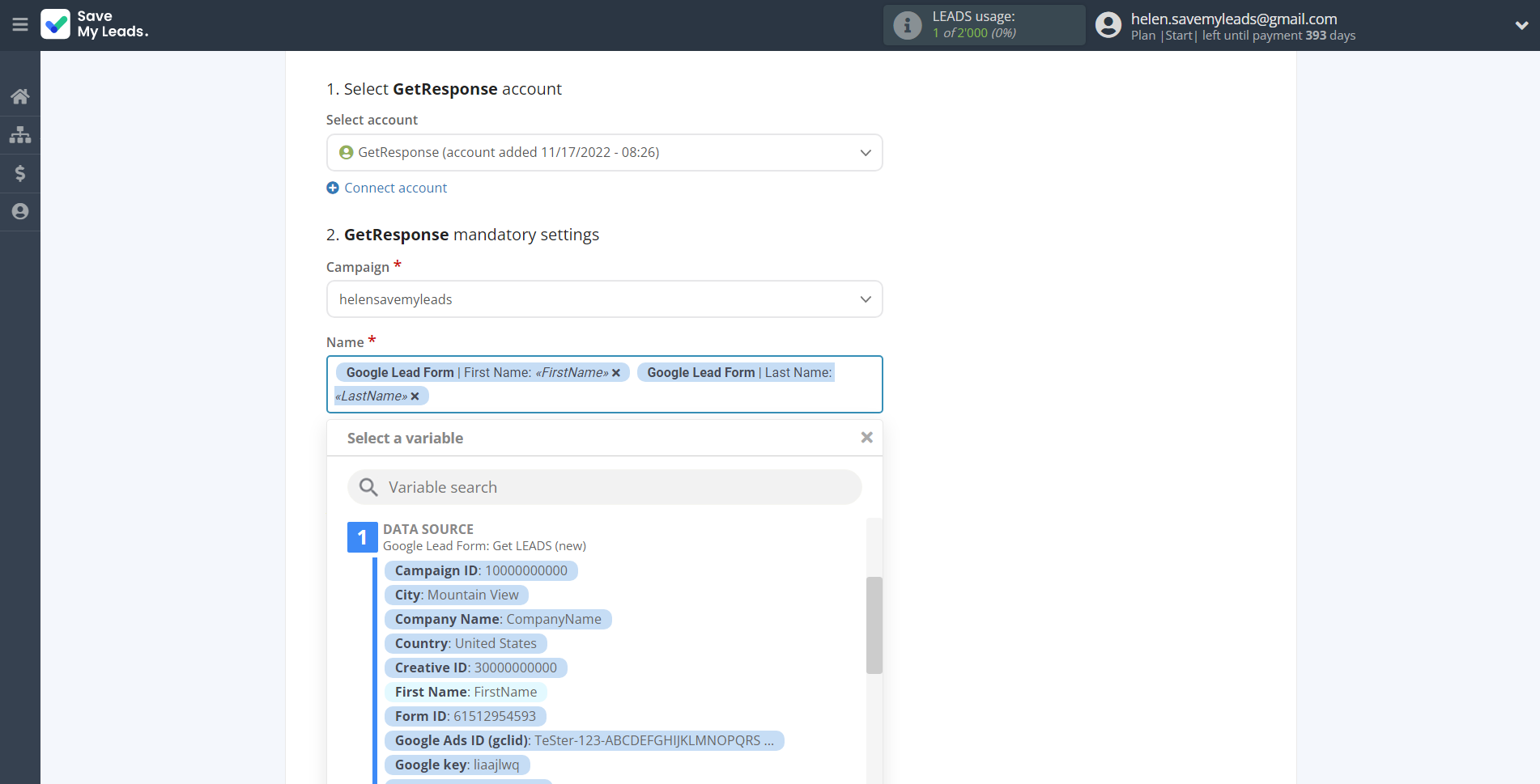 How to Connect Google Lead Form with GetResponse | Assigning fields How to Connect Google Lead Form with GetResponse | Assigning fields