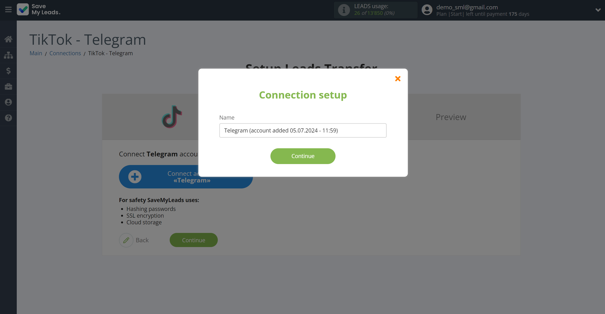 How to Connect TikTok with Telegram | Data Destination account connection How to Connect TikTok with Telegram | Data Destination account connection