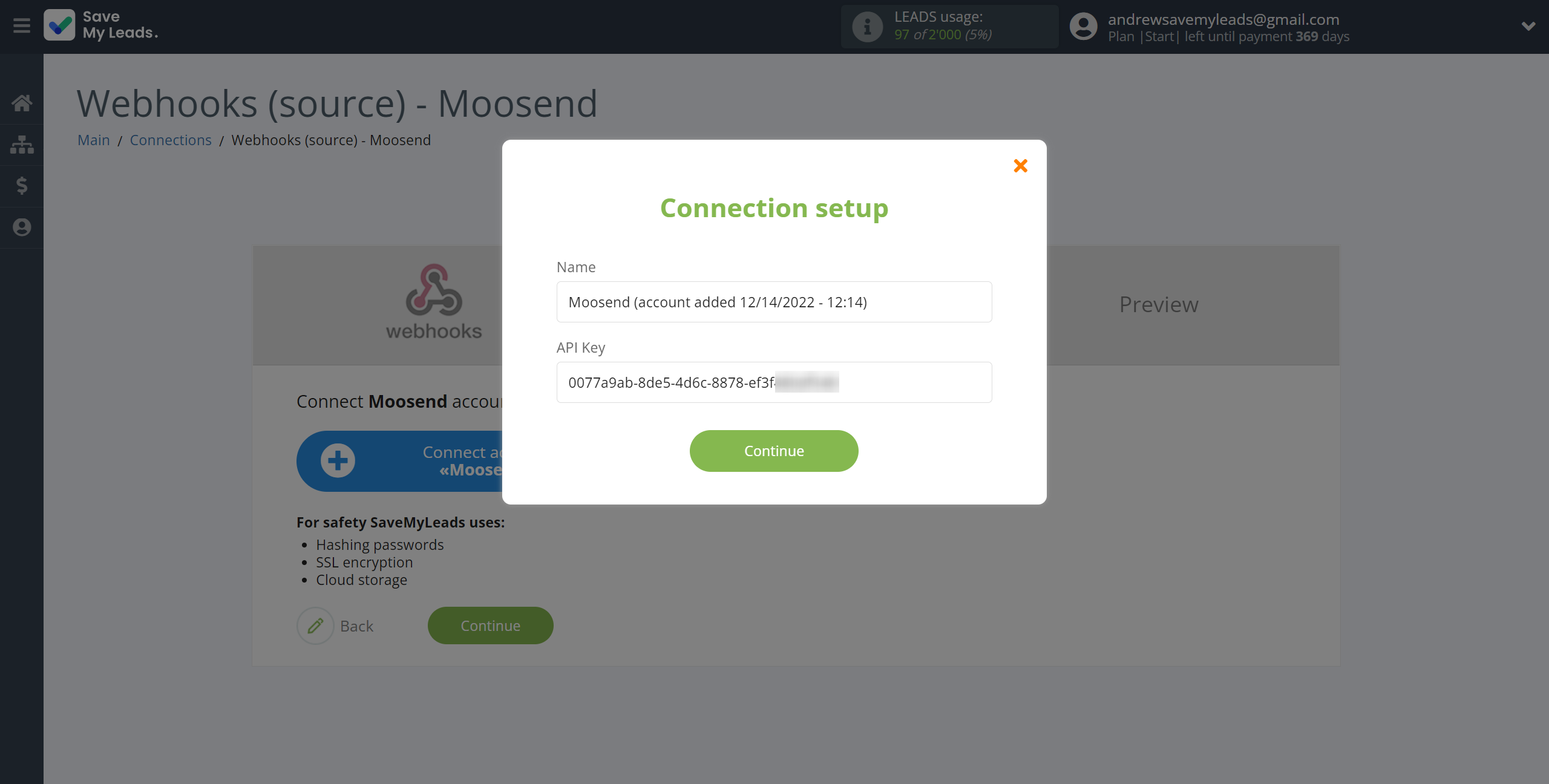 How to Connect Webhooks with Moosend | Data Destination account connection How to Connect Webhooks with Moosend | Data Destination account connection