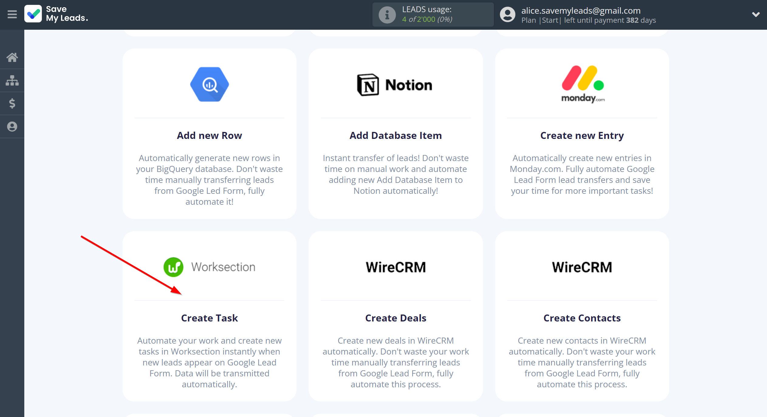 How to Connect Webhooks with Worksection | Data Destination system selection How to Connect Webhooks with Worksection | Data Destination system selection