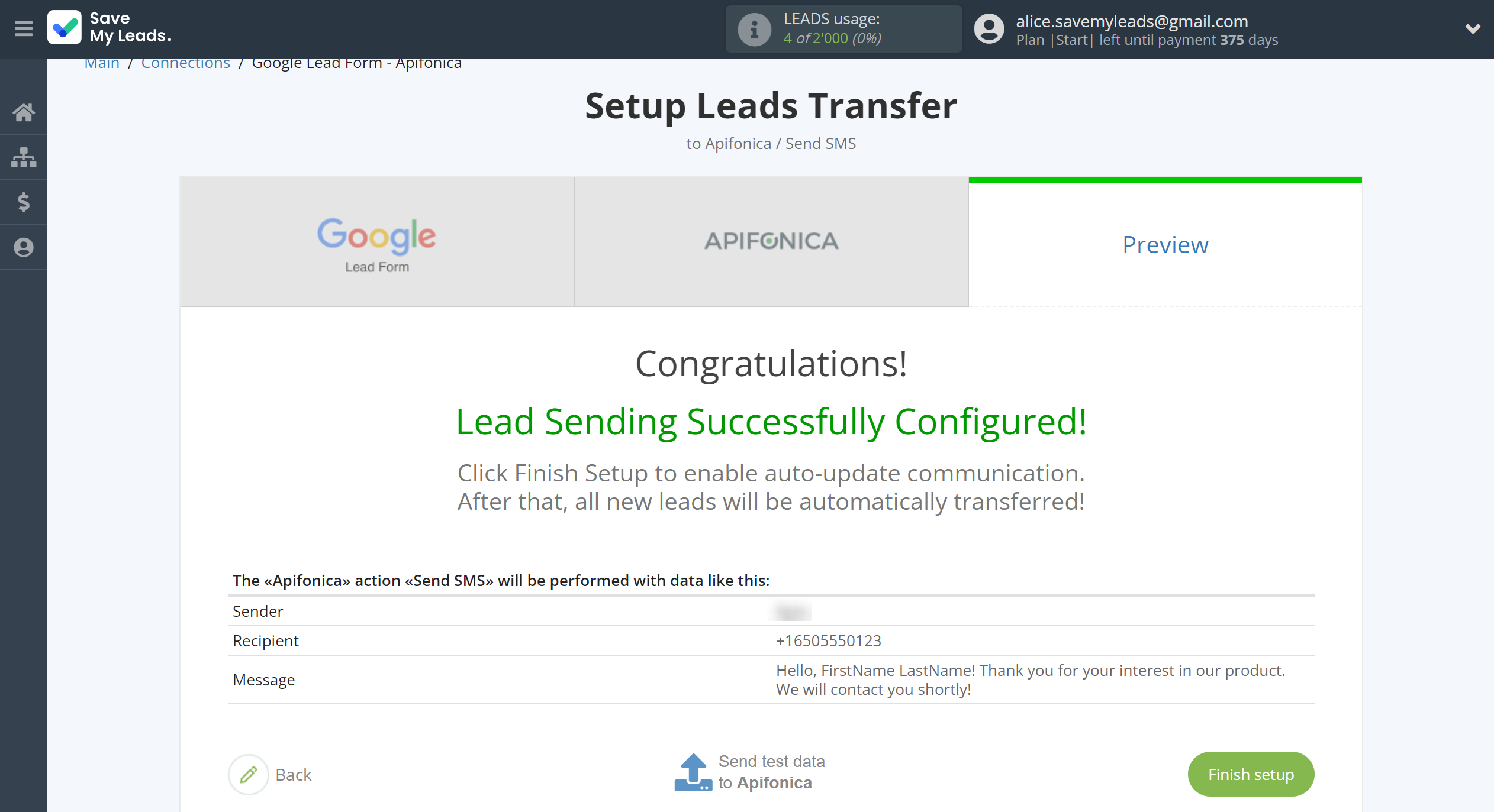 How to Connect Google Lead Form with Apifonica | Test data How to Connect Google Lead Form with Apifonica | Test data