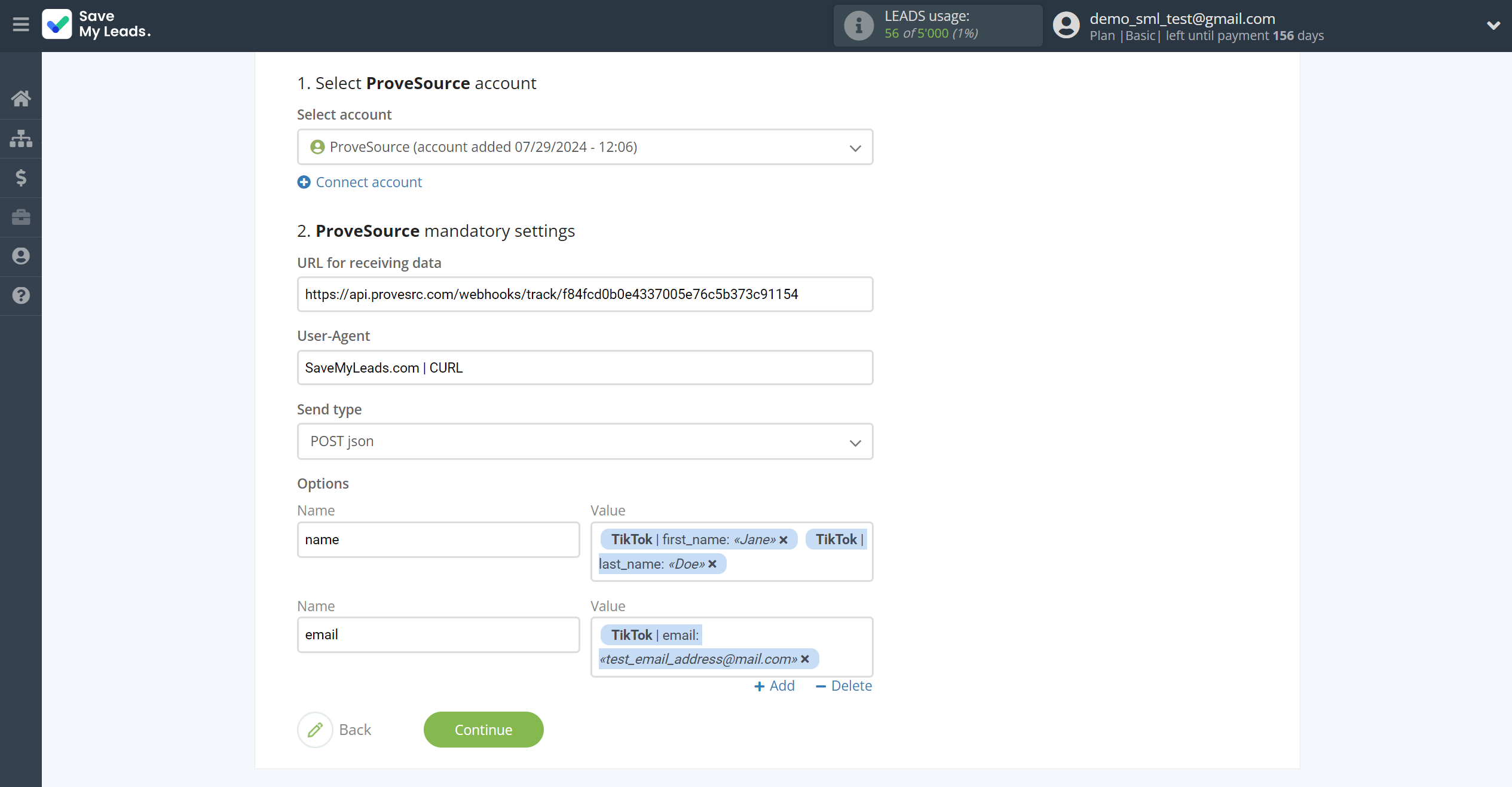 How to Connect TikTok with ProveSource | Assigning fields How to Connect TikTok with ProveSource | Assigning fields