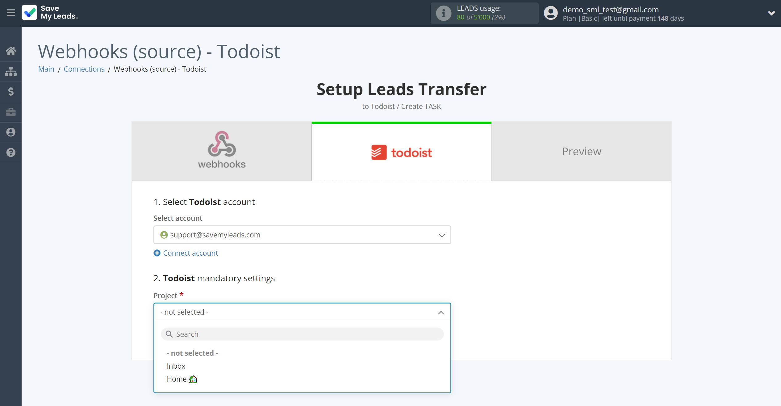 How to Connect Webhooks with Todoist | Assigning fields How to Connect Webhooks with Todoist | Assigning fields