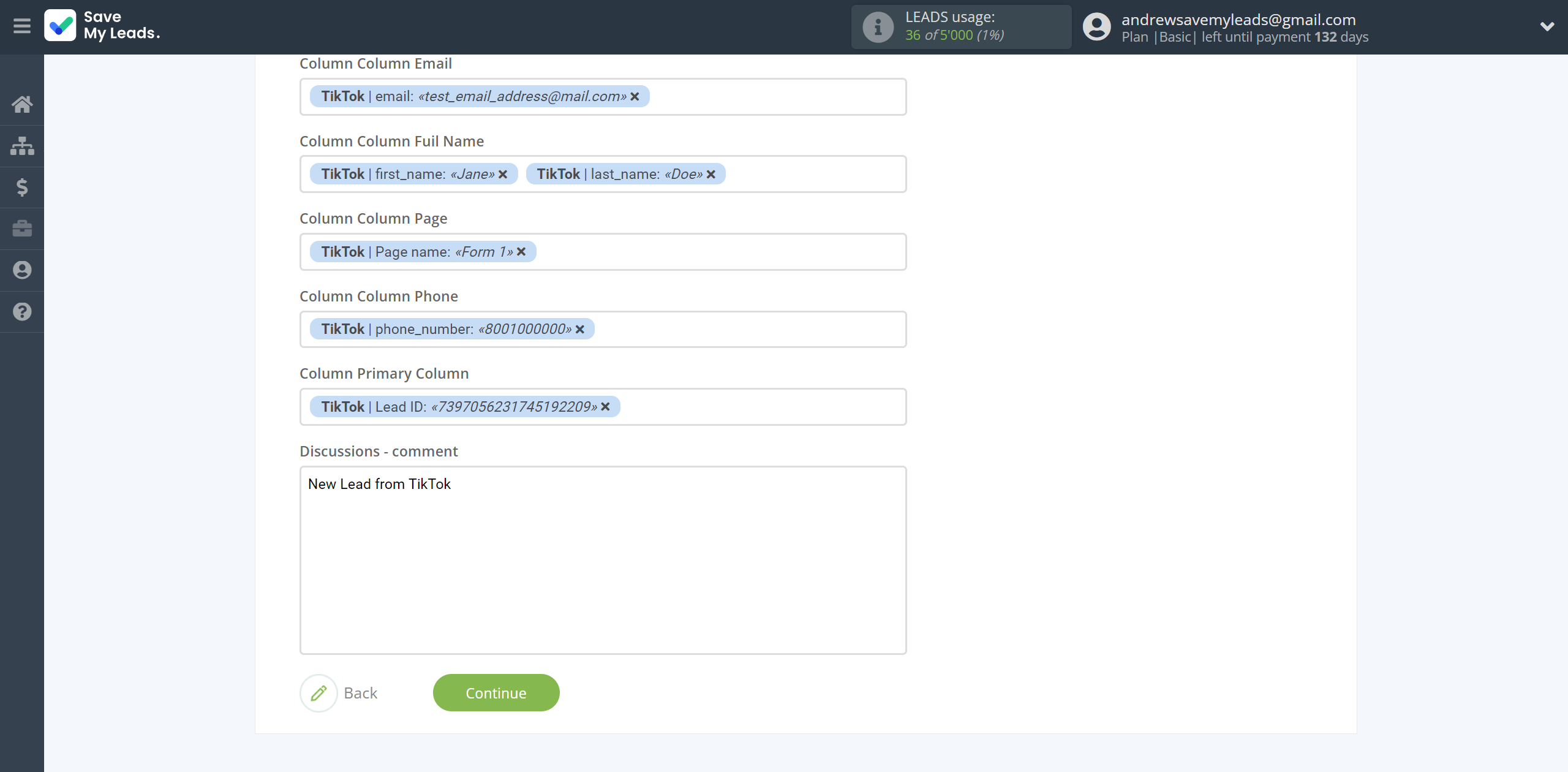How to Connect TikTok with Smartsheet | Assigning fields How to Connect TikTok with Smartsheet | Assigning fields