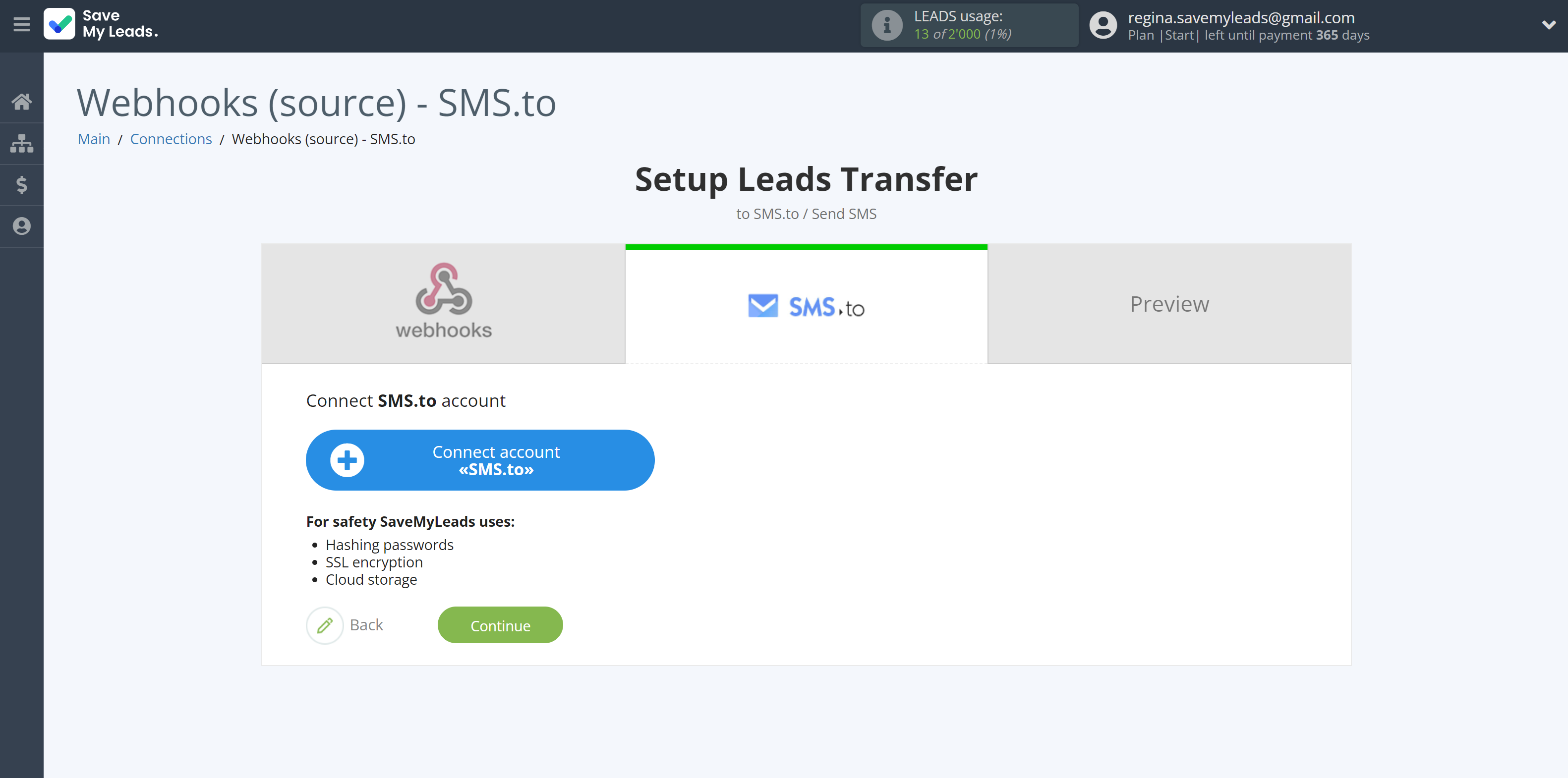 How to Connect Webhooks with SMS.to | Data Destination account connection How to Connect Webhooks with SMS.to | Data Destination account connection