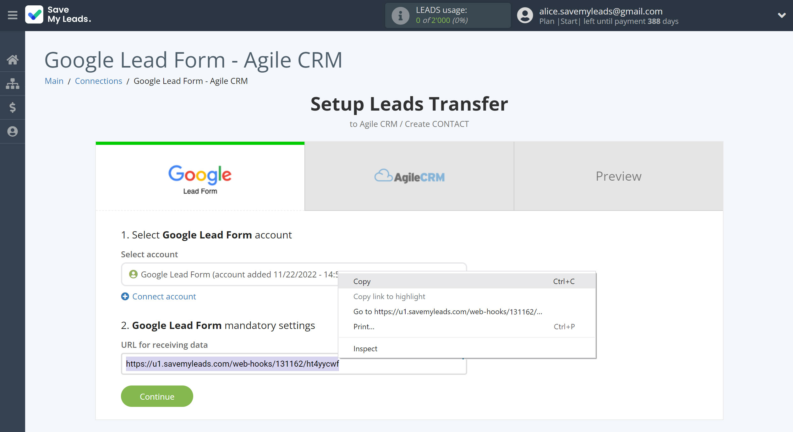 How to Connect Google Lead Form with AgileCRM Create Contacts | Data Source account connection How to Connect Google Lead Form with AgileCRM Create Contacts | Data Source account connection