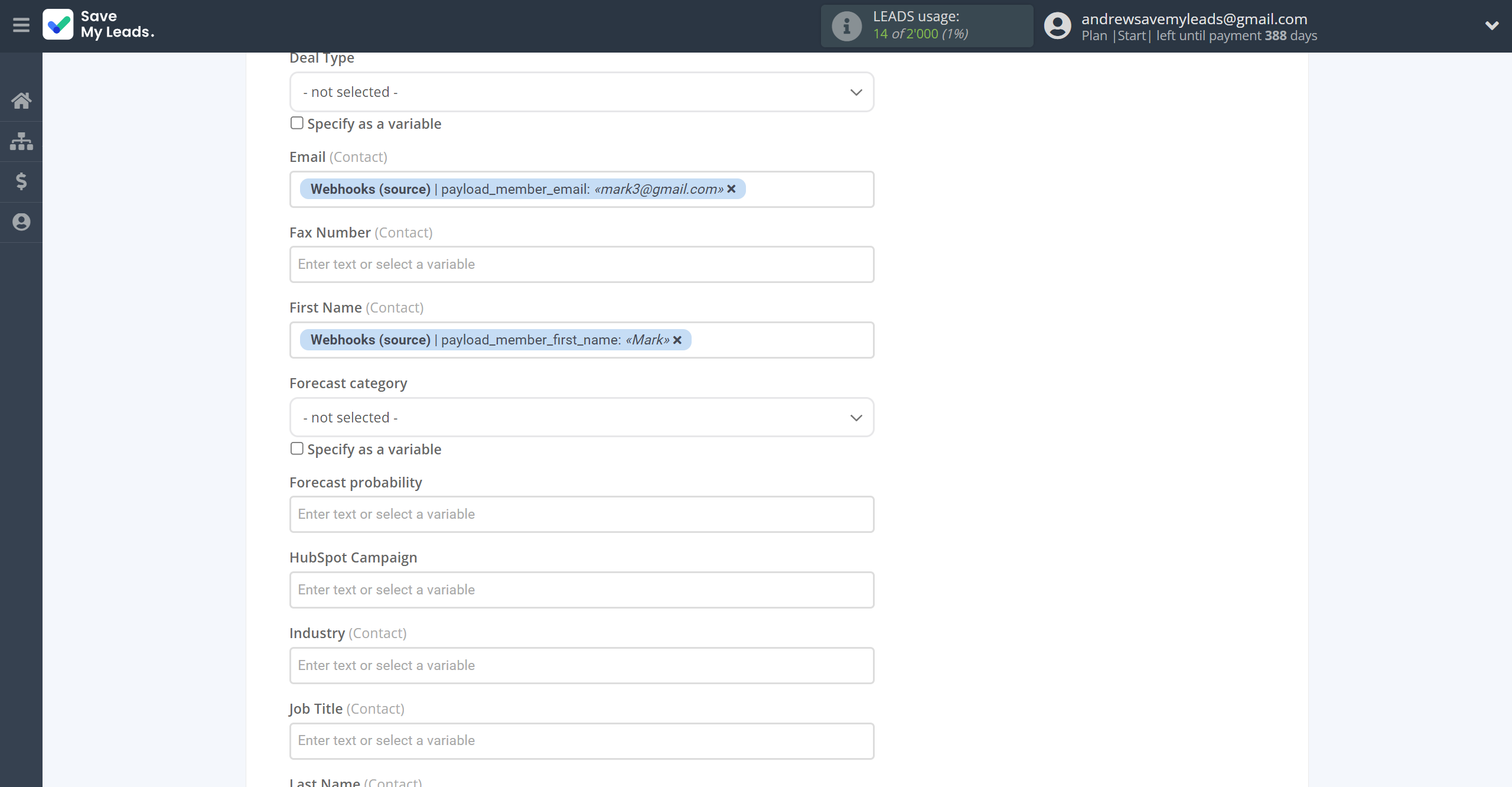 How to Connect Webhooks with HubSpot Create Deal | Assigning fields How to Connect Webhooks with HubSpot Create Deal | Assigning fields